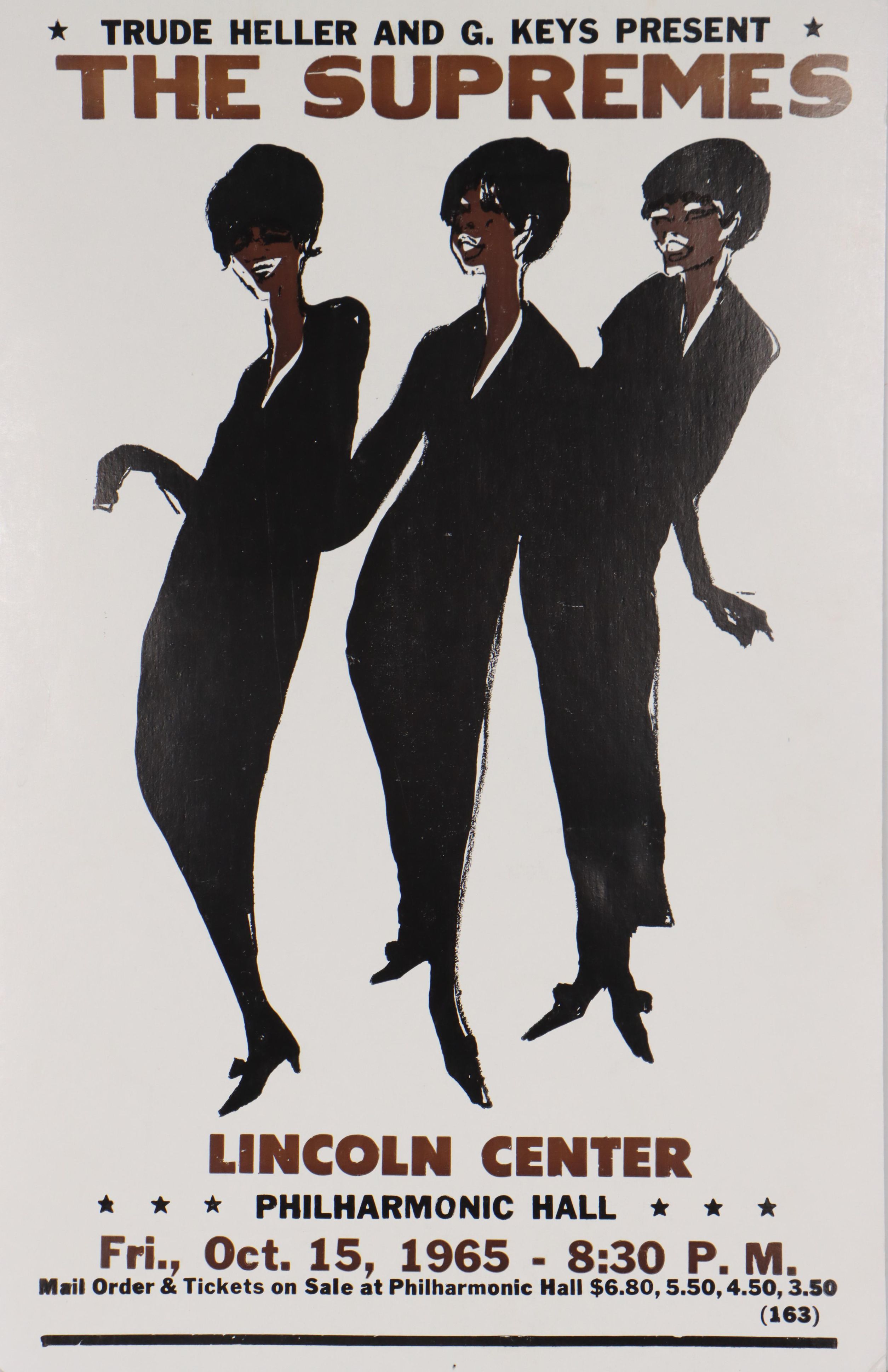 The Supremes Concert Poster For The Lincoln Center