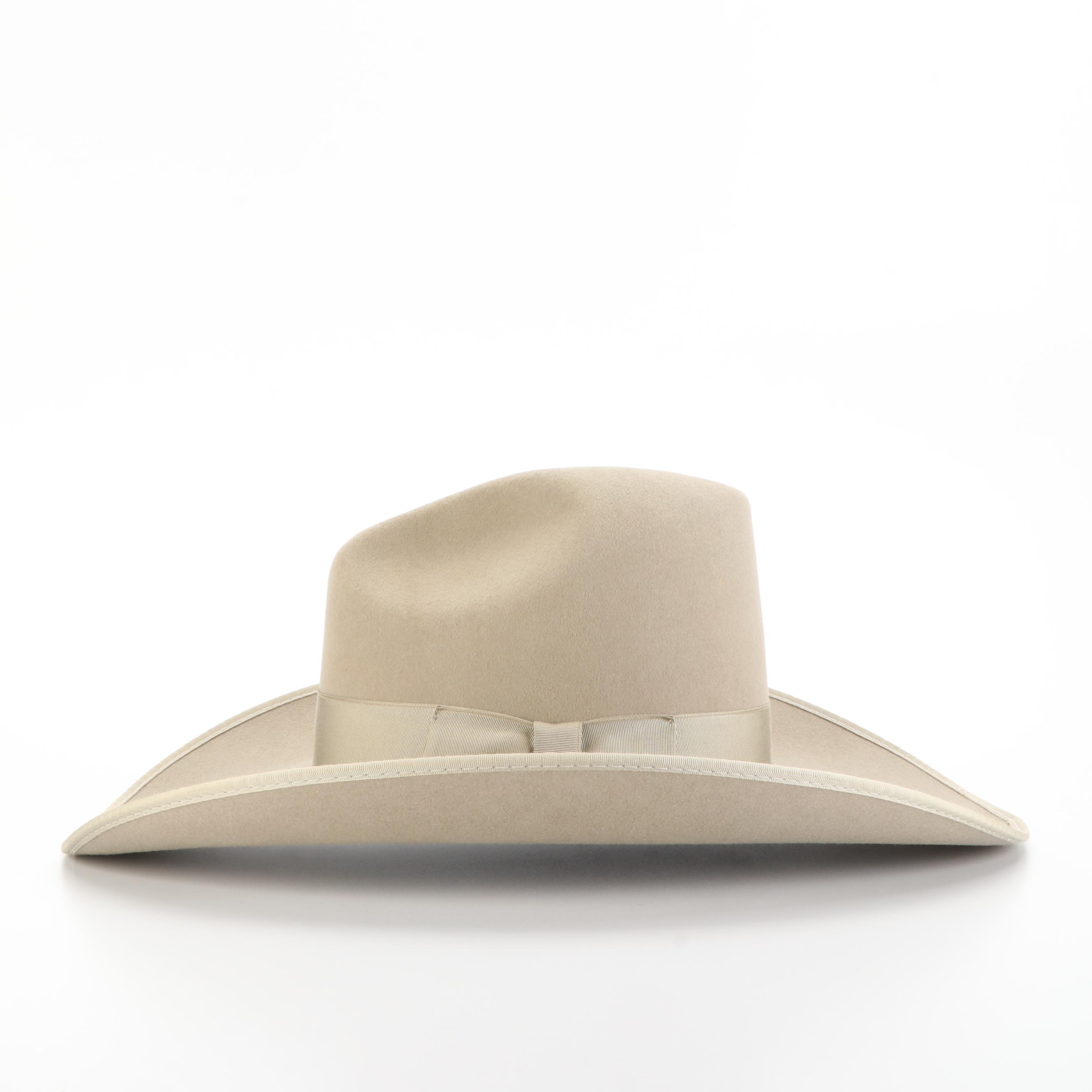 Renegade Western Hat in 2X Fur Felt and Grosgrain Ribbon Trim with Box