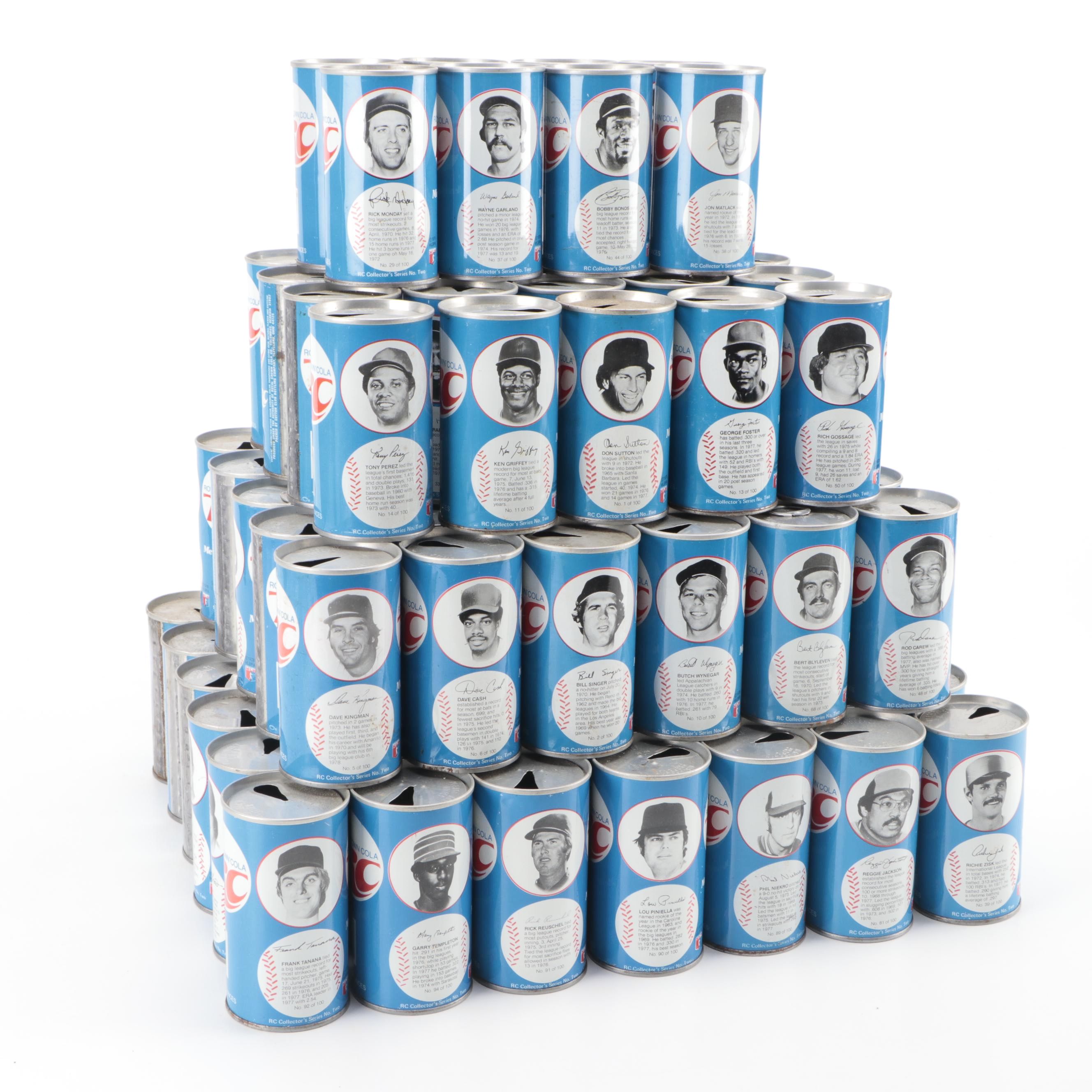 RC Cola Baseball Themed Collector's Series Cans, 1970s