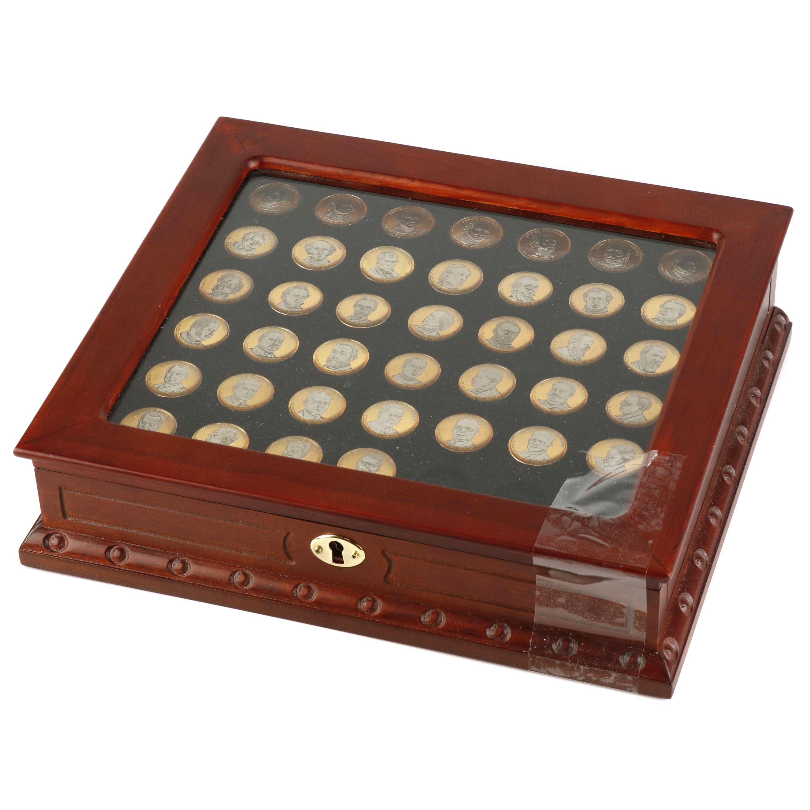 Platinum and Gold Highlighted Presidential Dollars Set