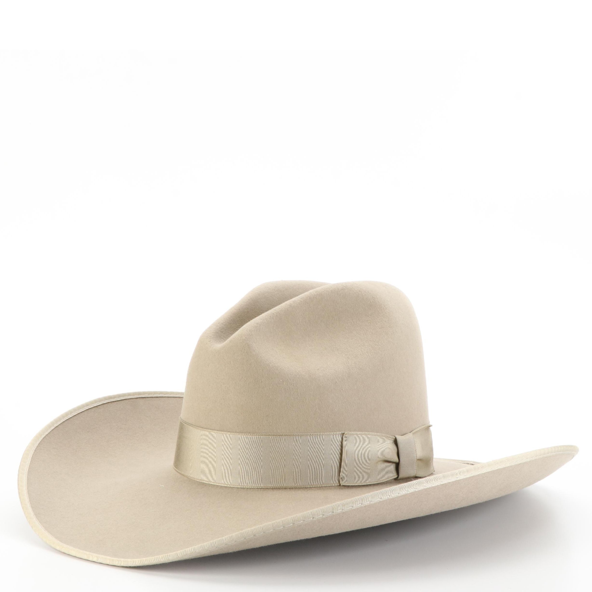 Renegade Western Hat in 2X Fur Felt and Grosgrain Ribbon Trim with Box