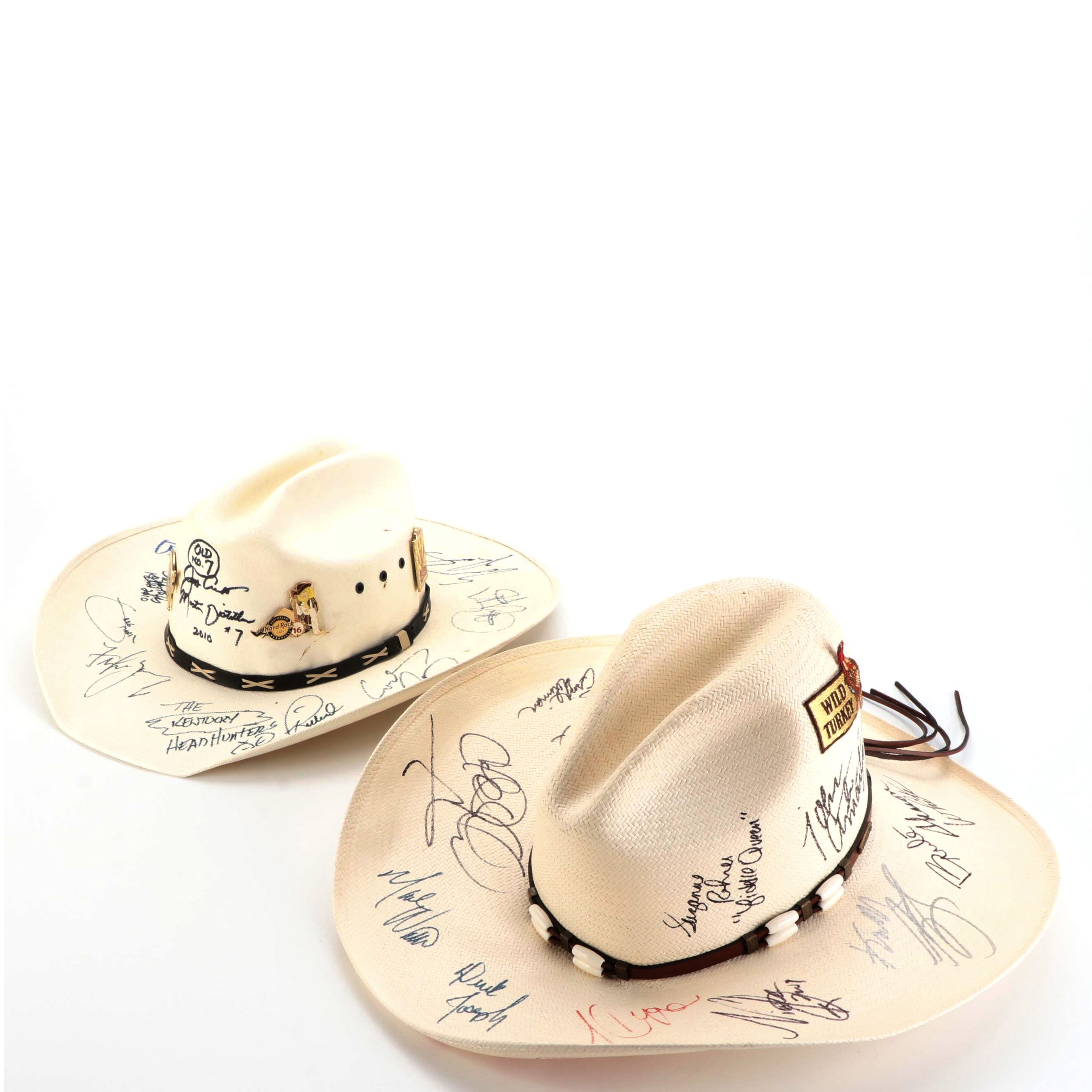 Western Straw Hats with Country, Western, and Americana Music Artist Signatures