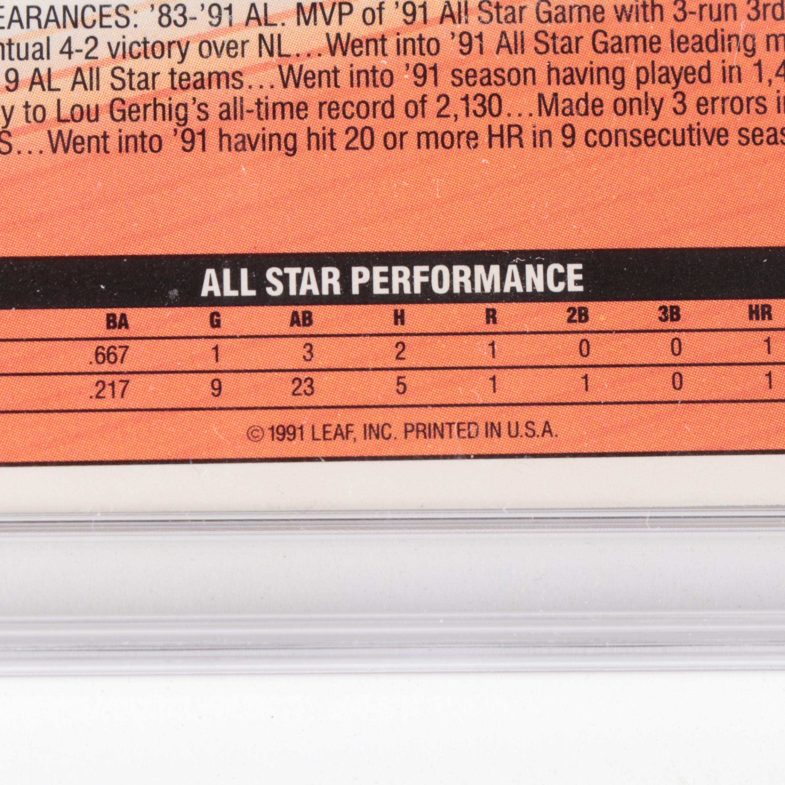 1992 Donruss Slabbed Cal Ripken #22 All-Star Baseball Card