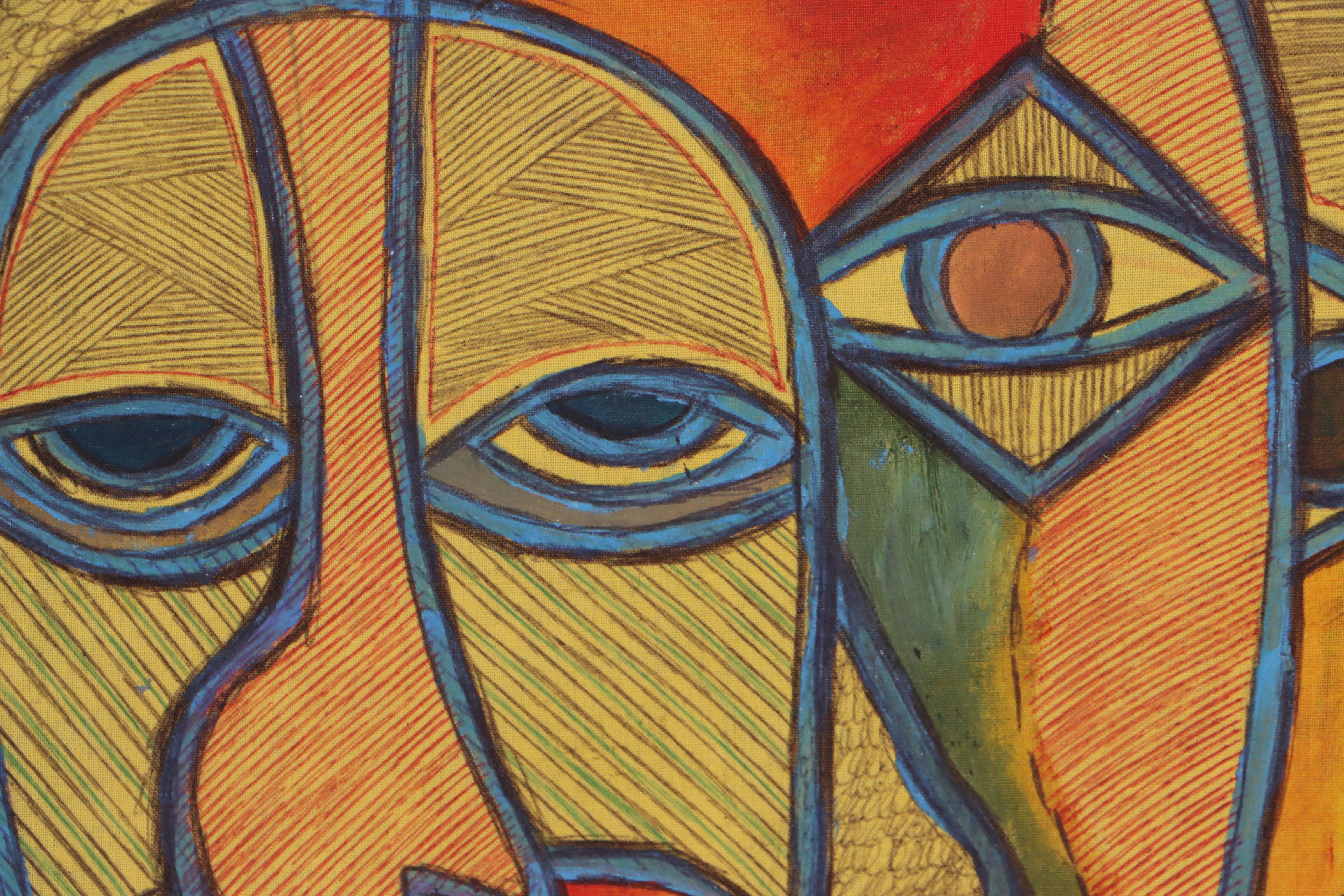 Kayode Buraimoh Mixed Media Painting, 2013