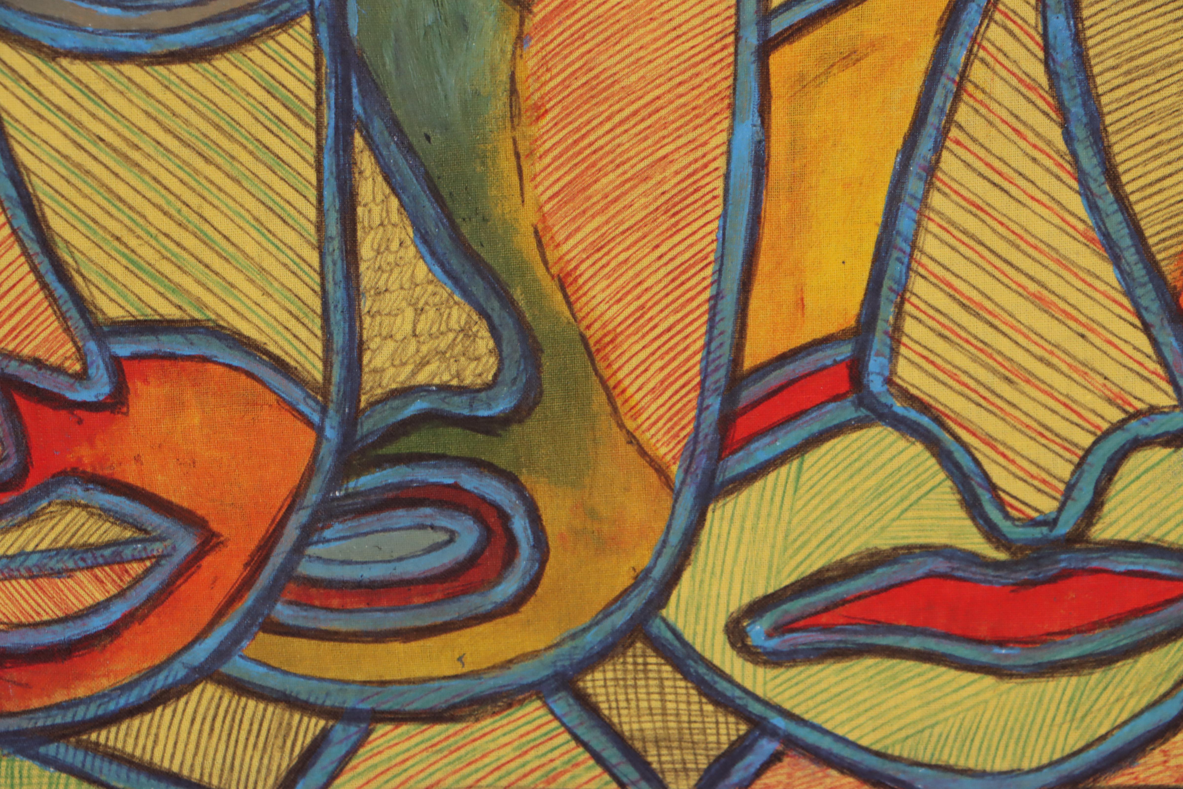 Kayode Buraimoh Mixed Media Painting, 2013