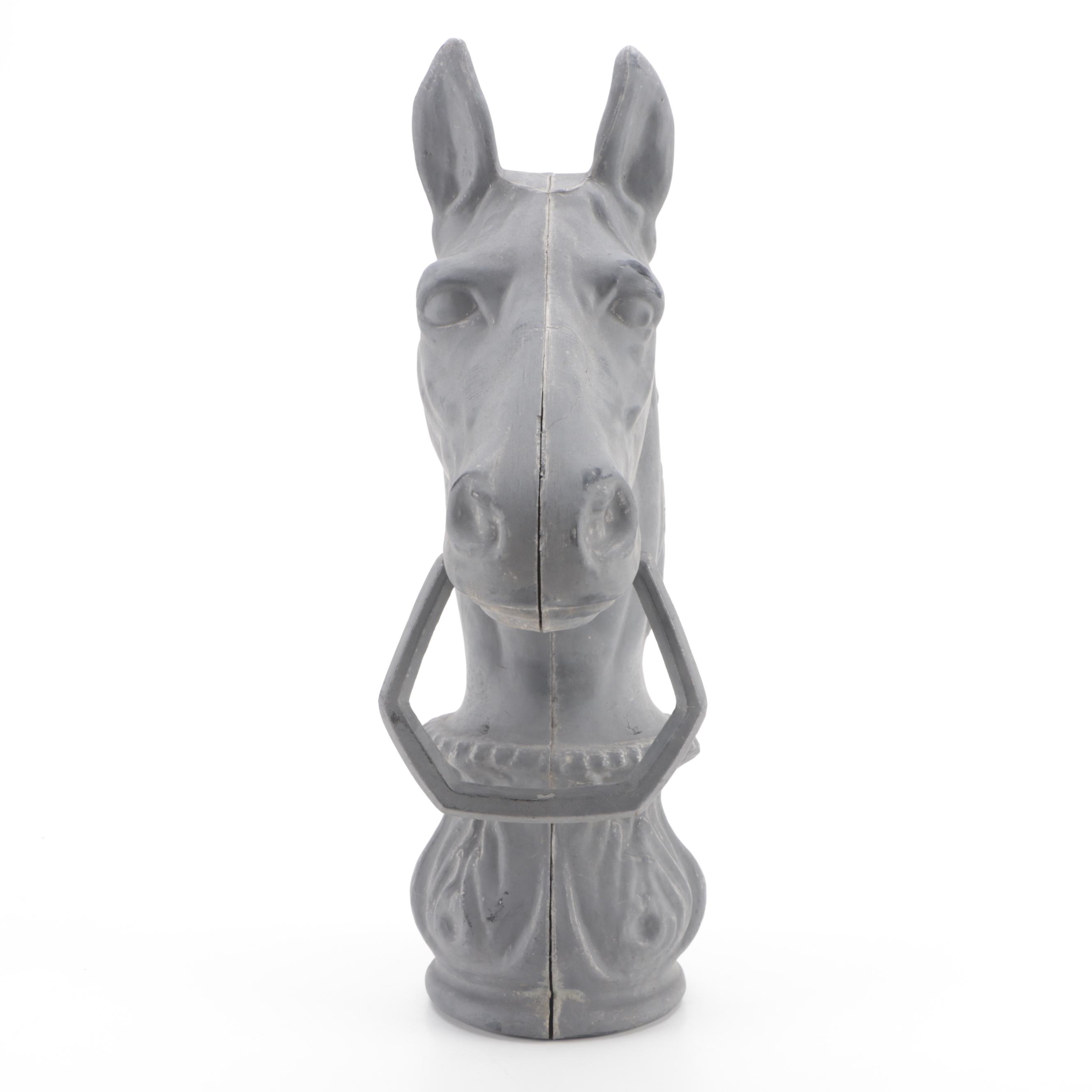 Metal and Cast Iron Horse Head Hitching Post Toppers