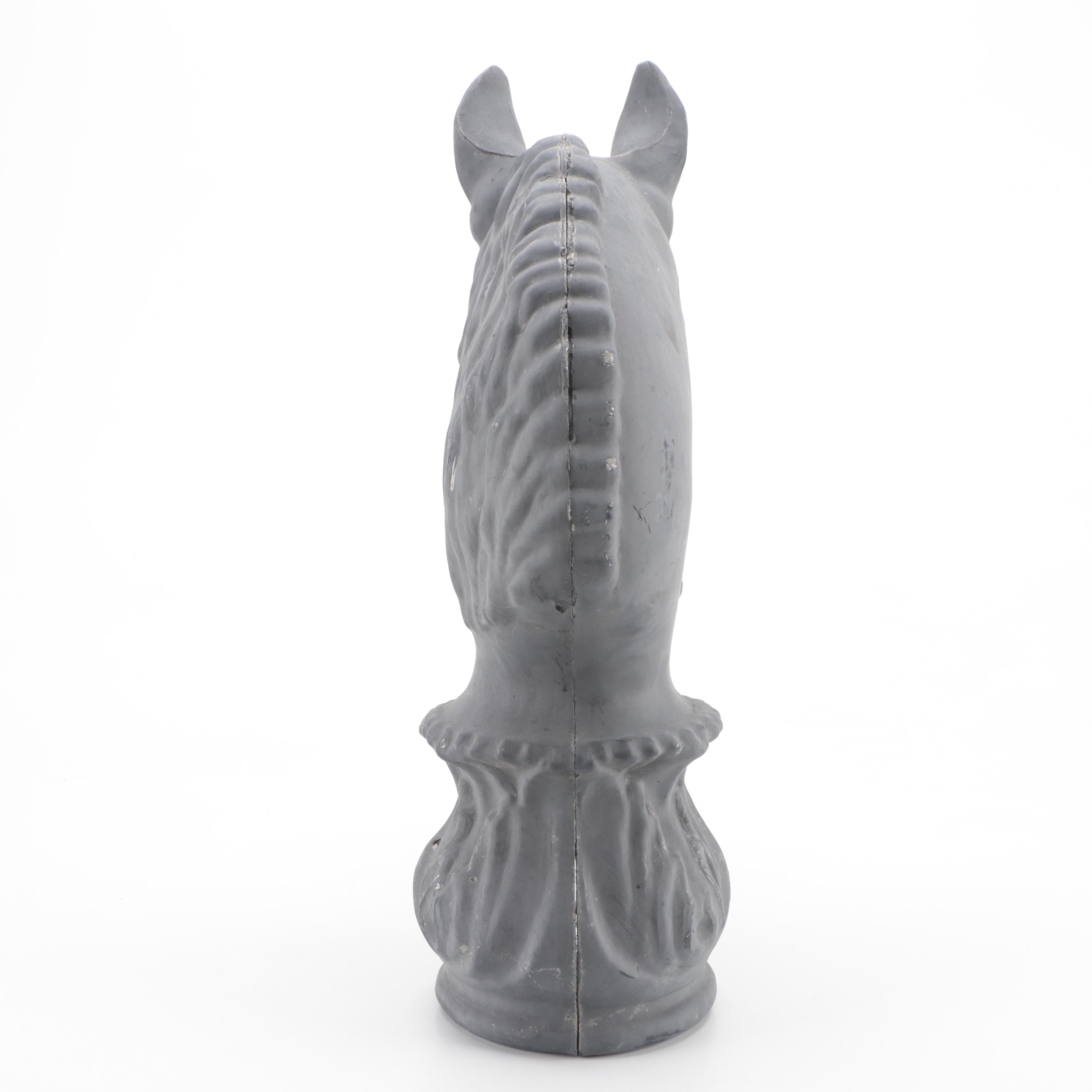 Metal and Cast Iron Horse Head Hitching Post Toppers