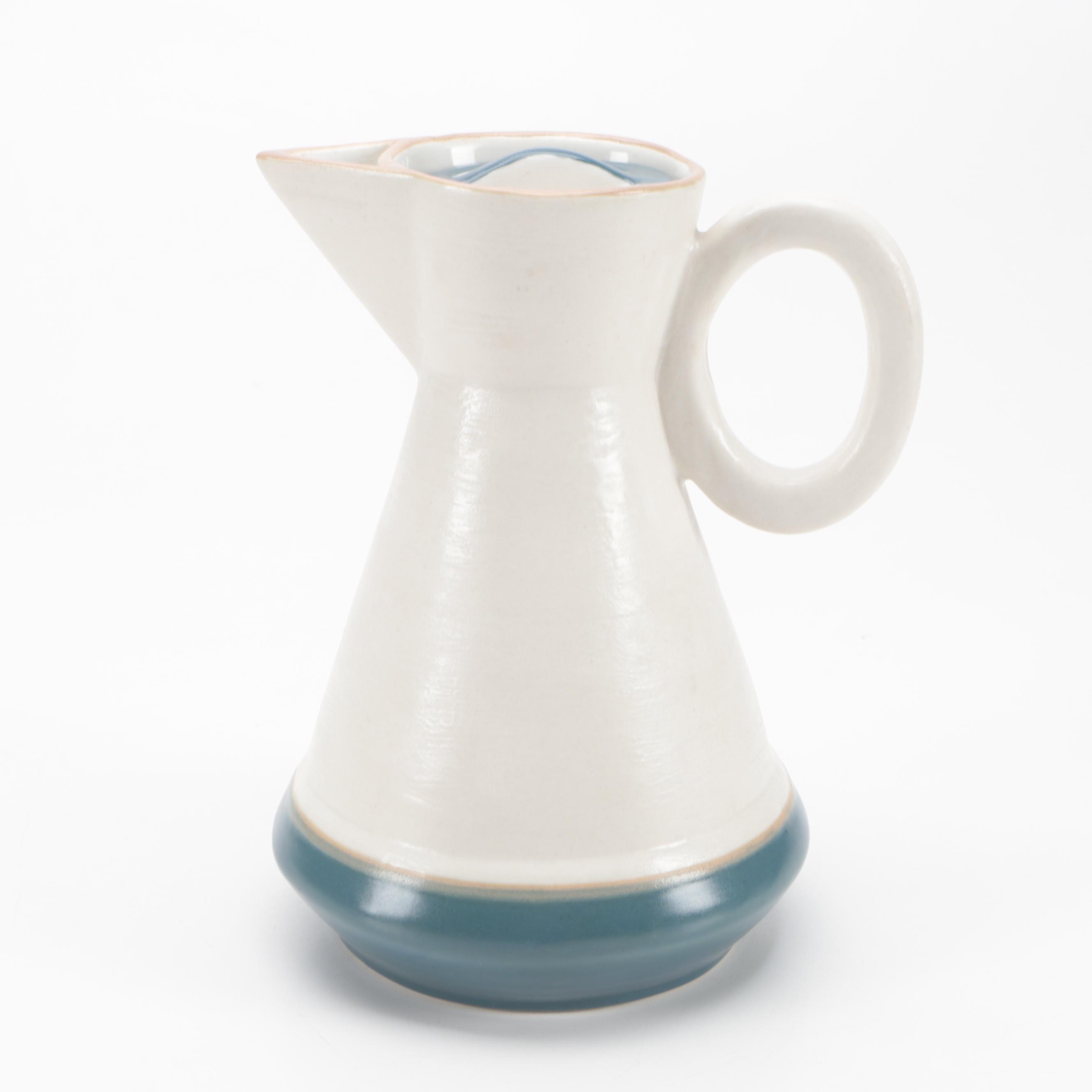 Gabriel Pasadena Pottery Winfield Pitcher with West Coast Pottery Tray