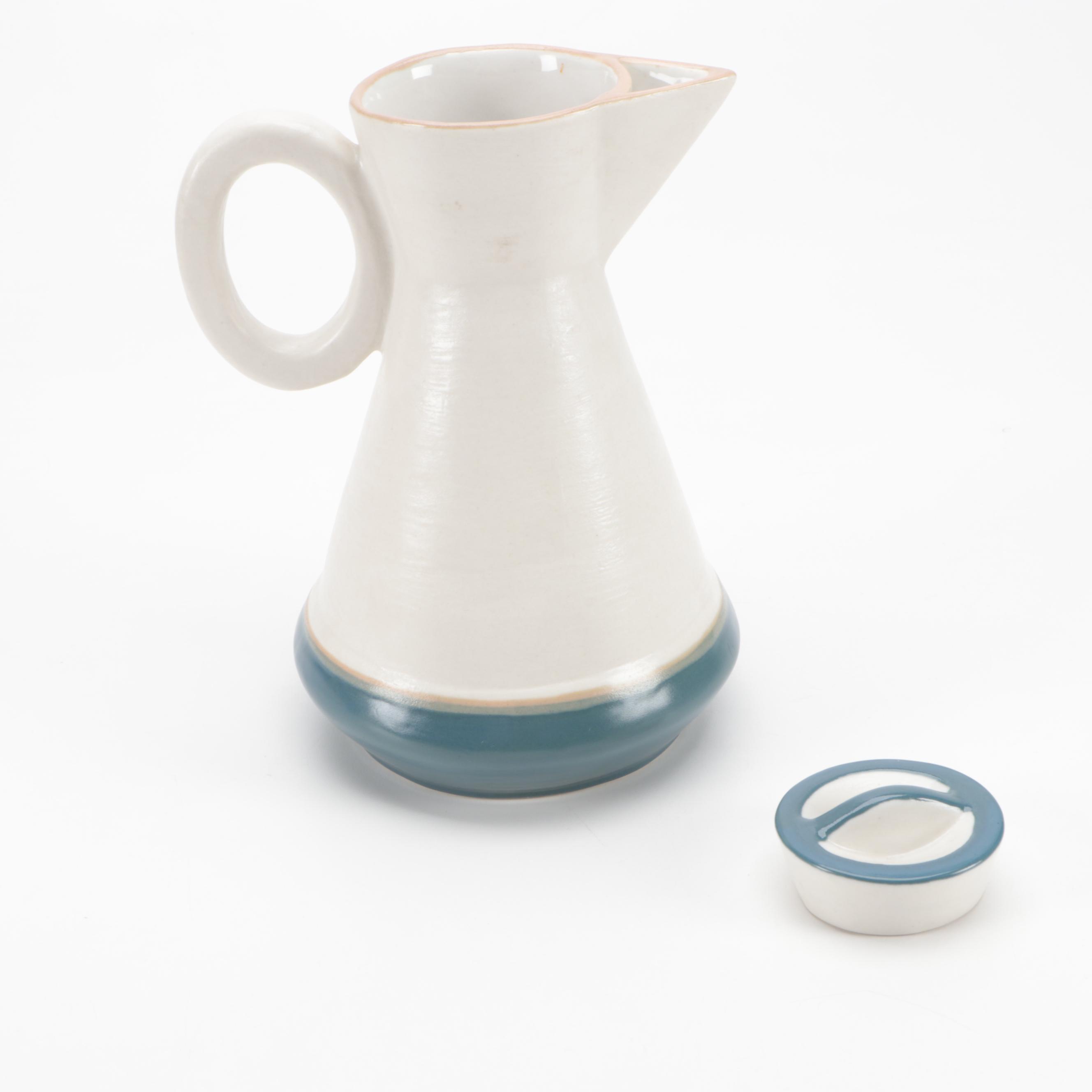 Gabriel Pasadena Pottery Winfield Pitcher with West Coast Pottery Tray