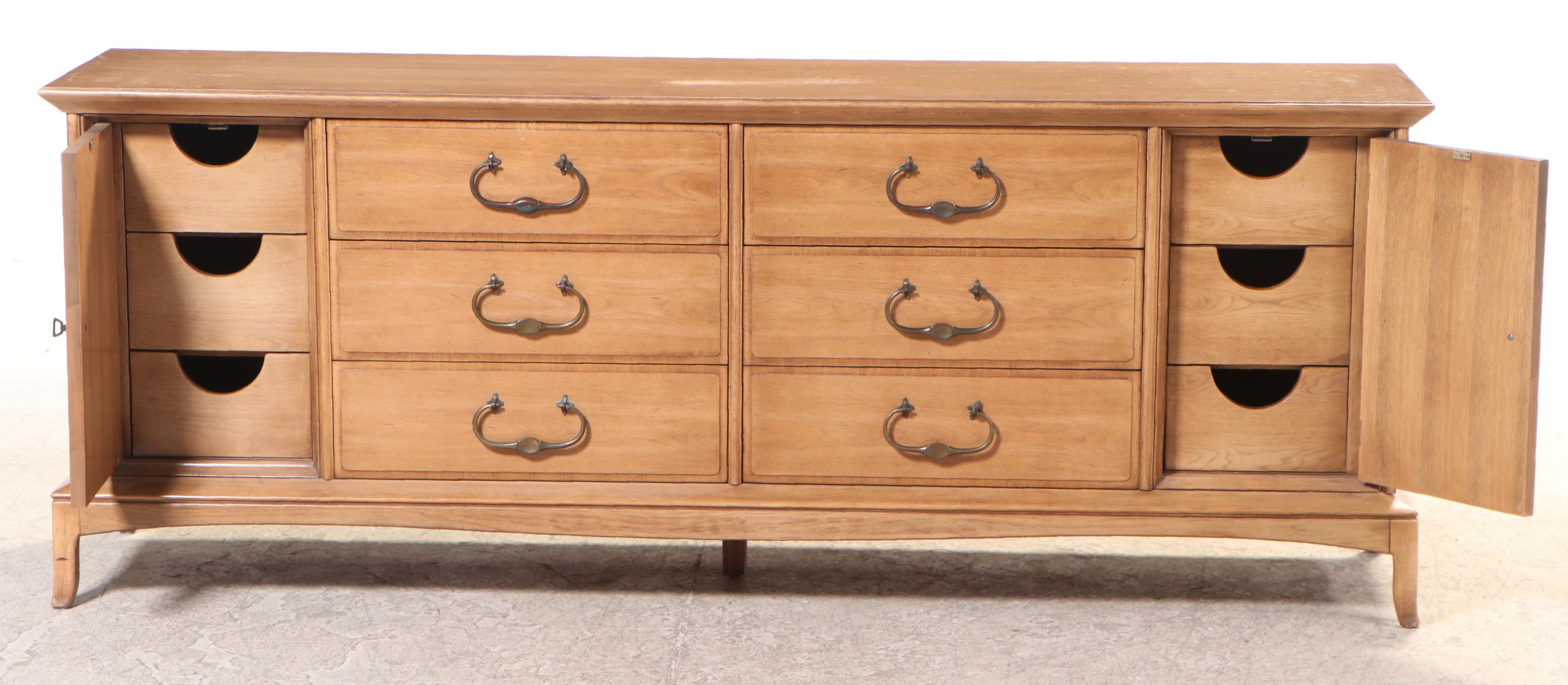 Thomasville "Horizon" Moroccan Style Pecan Twelve-Drawer Dresser