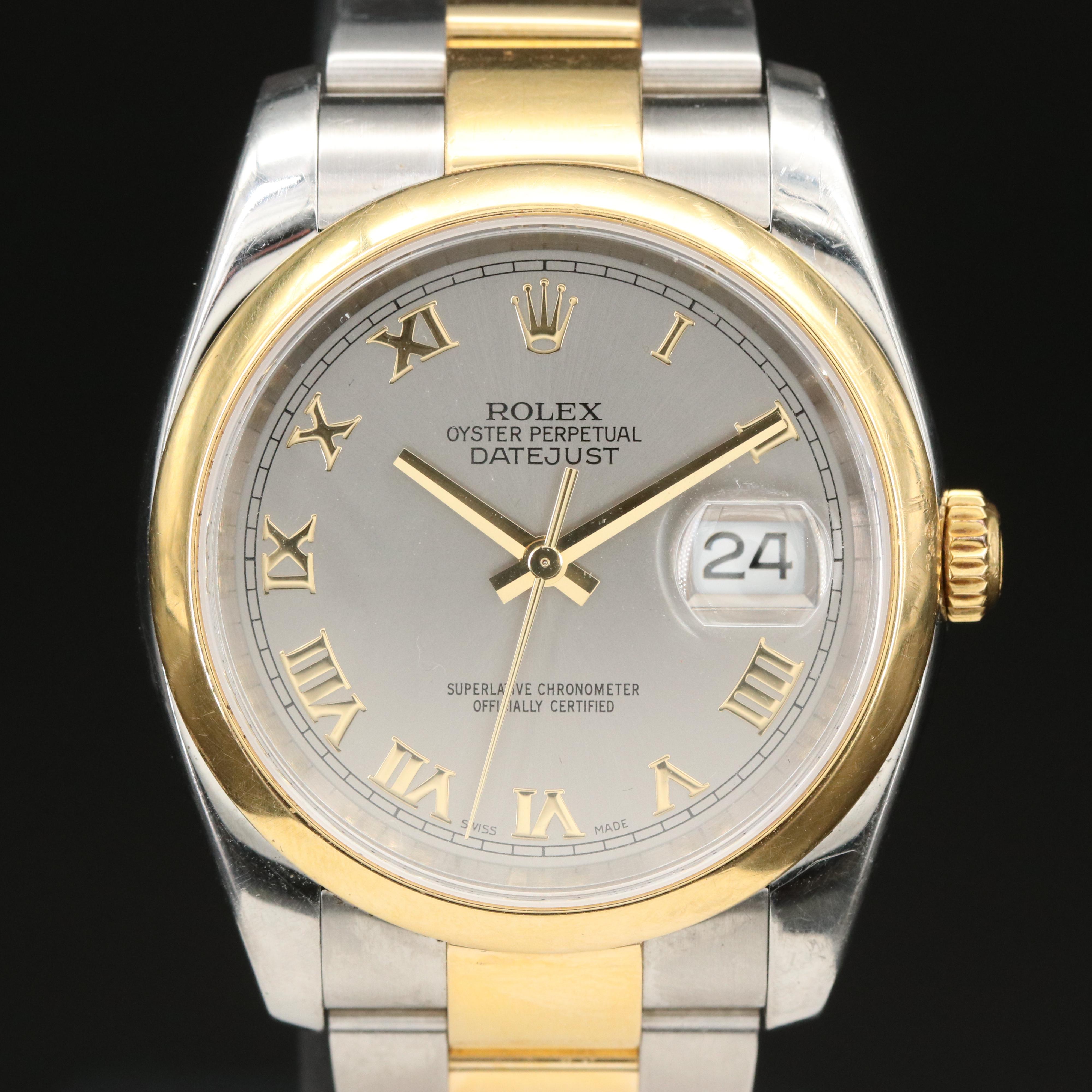 2005 - 2006 Rolex Datejust Roman Slate Dial Watch