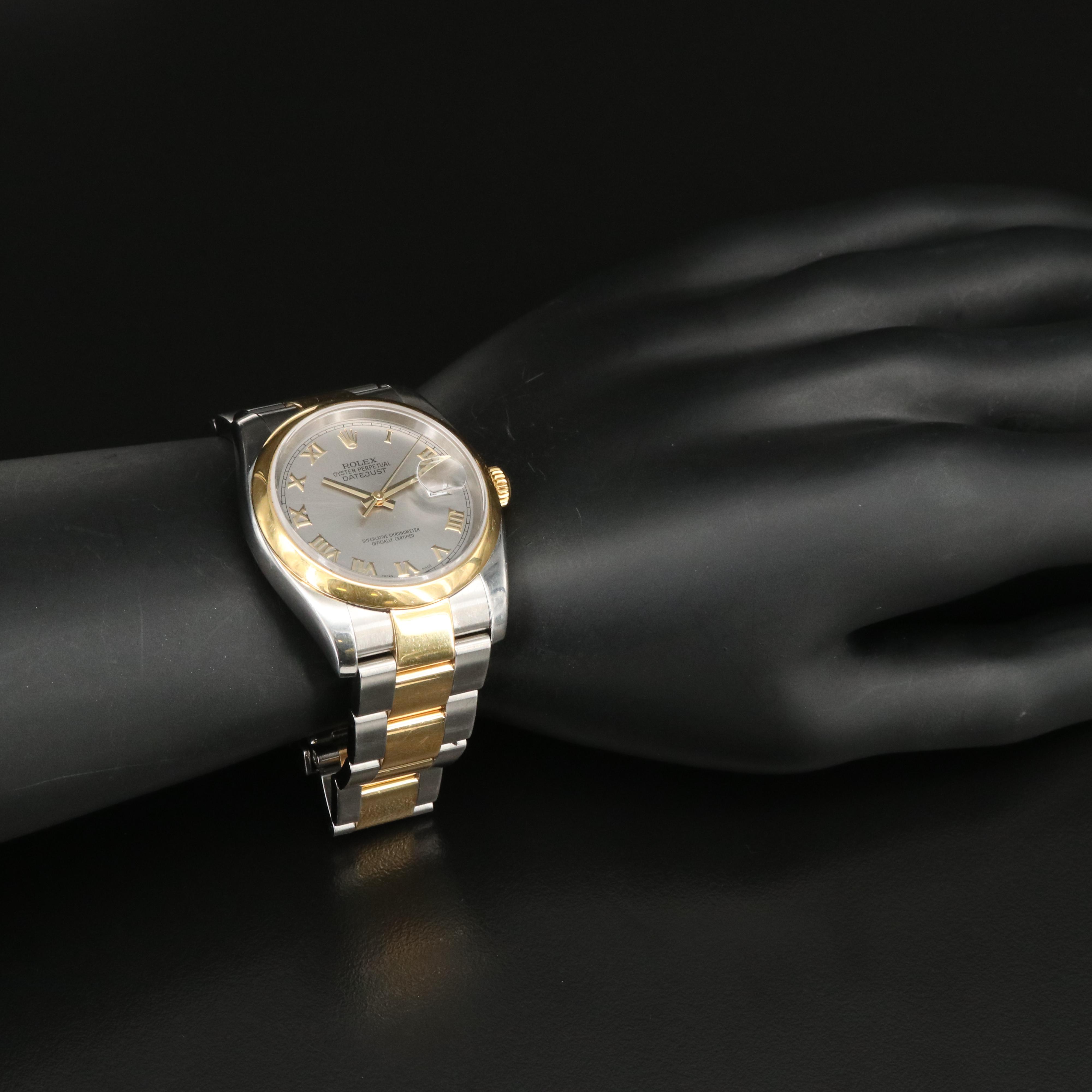 2005 - 2006 Rolex Datejust Roman Slate Dial Watch