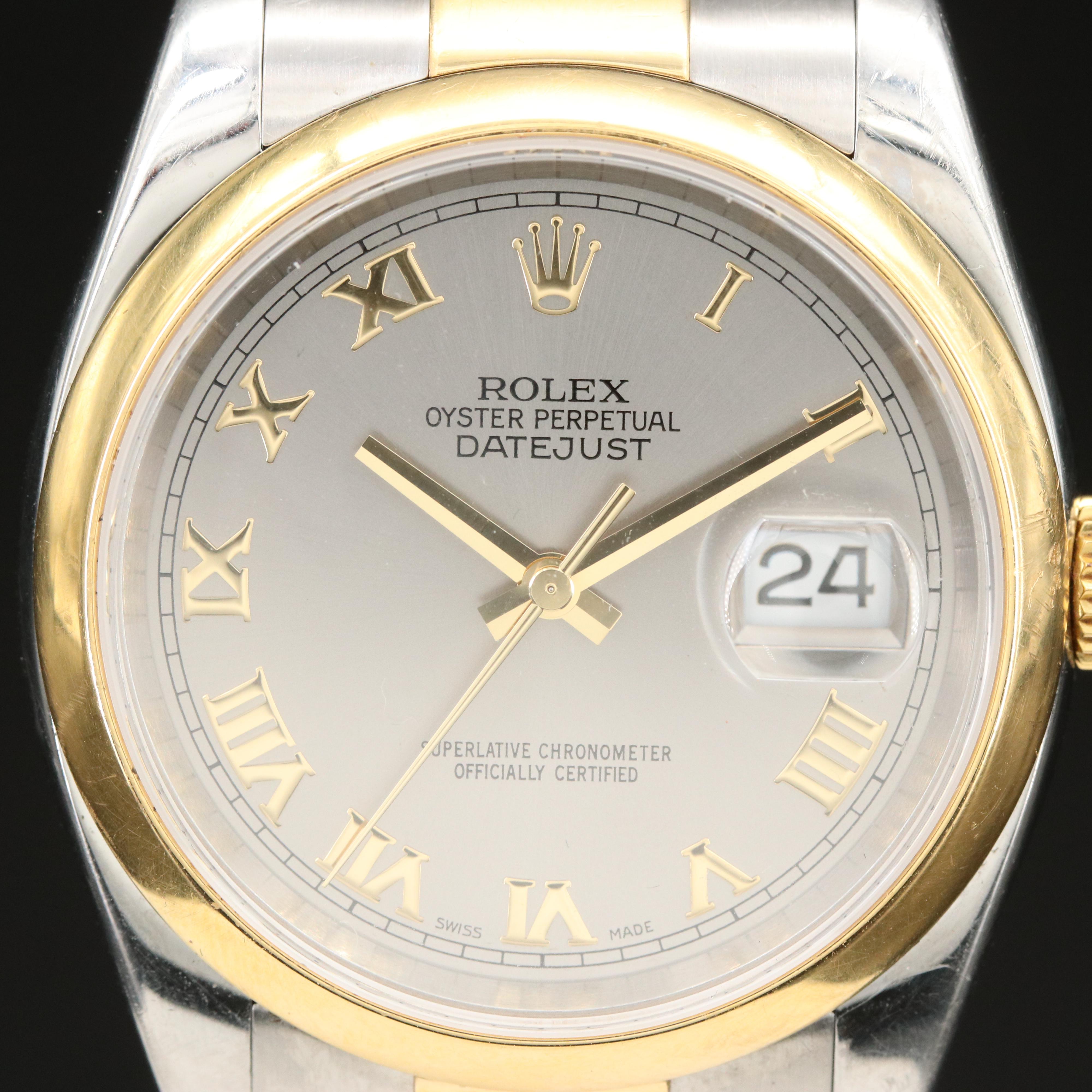 2005 - 2006 Rolex Datejust Roman Slate Dial Watch