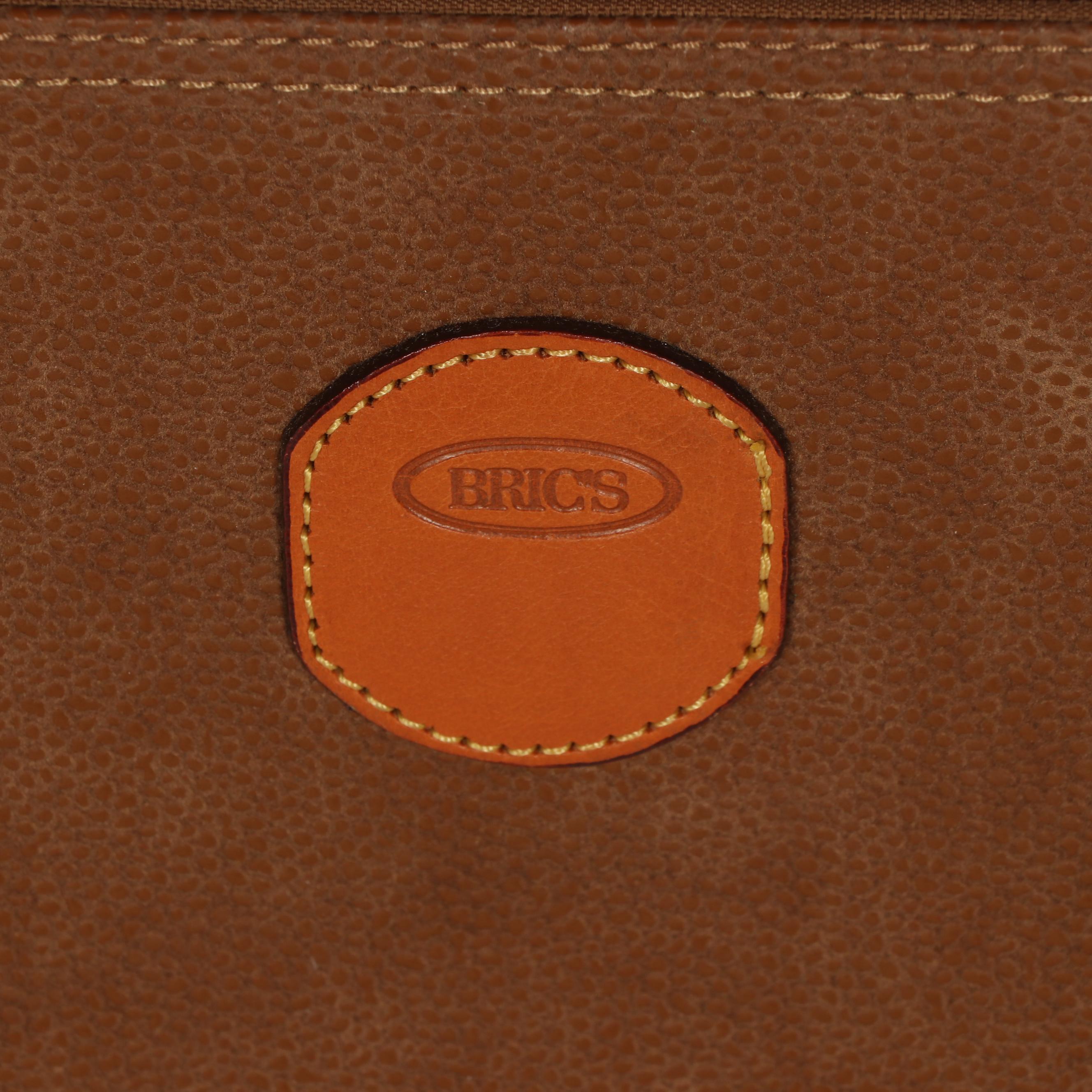 Bric's Life Collection 28" Wheeled Suitcase in Sueded Coated Canvas and Leather