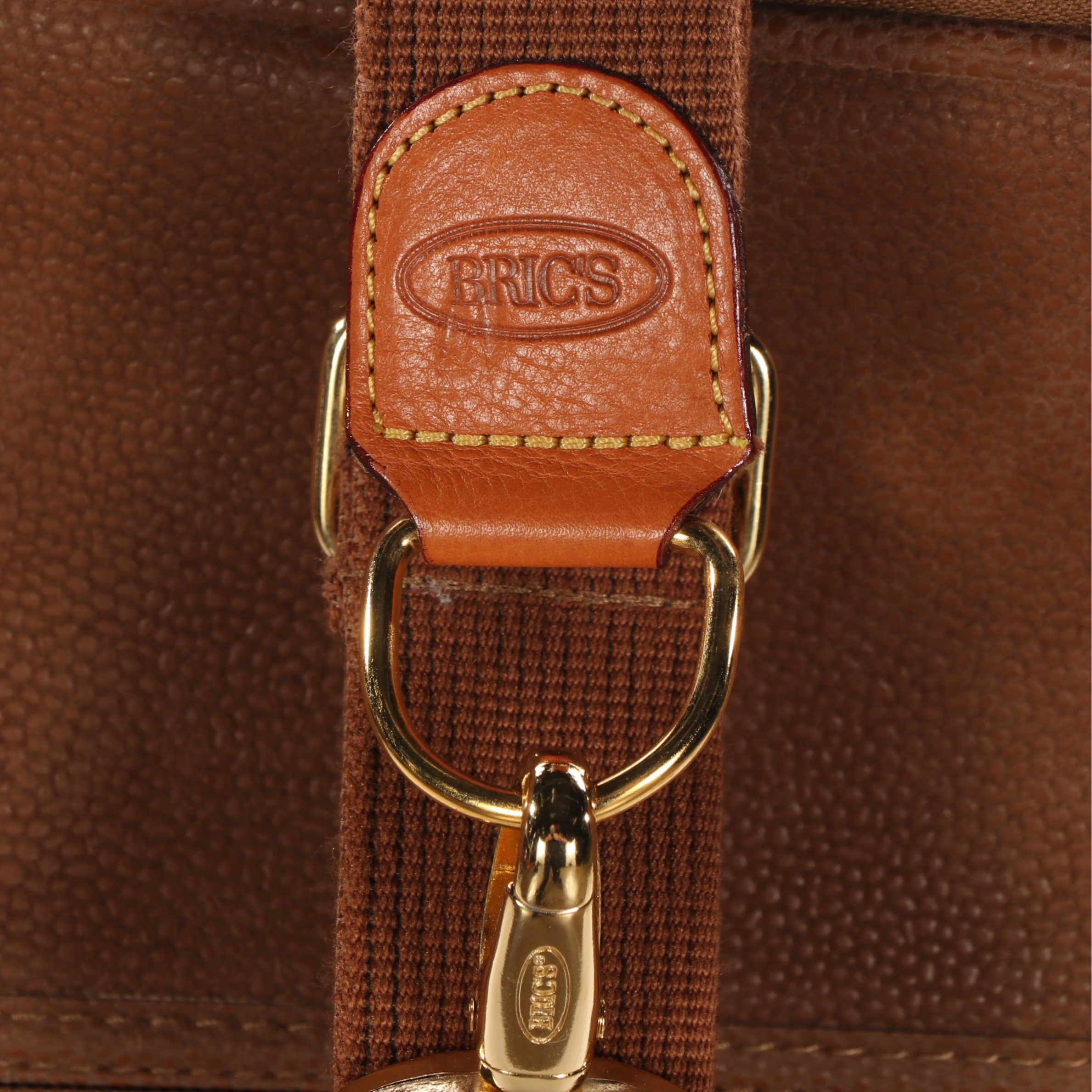 Bric's Life Collection 28" Wheeled Suitcase in Sueded Coated Canvas and Leather