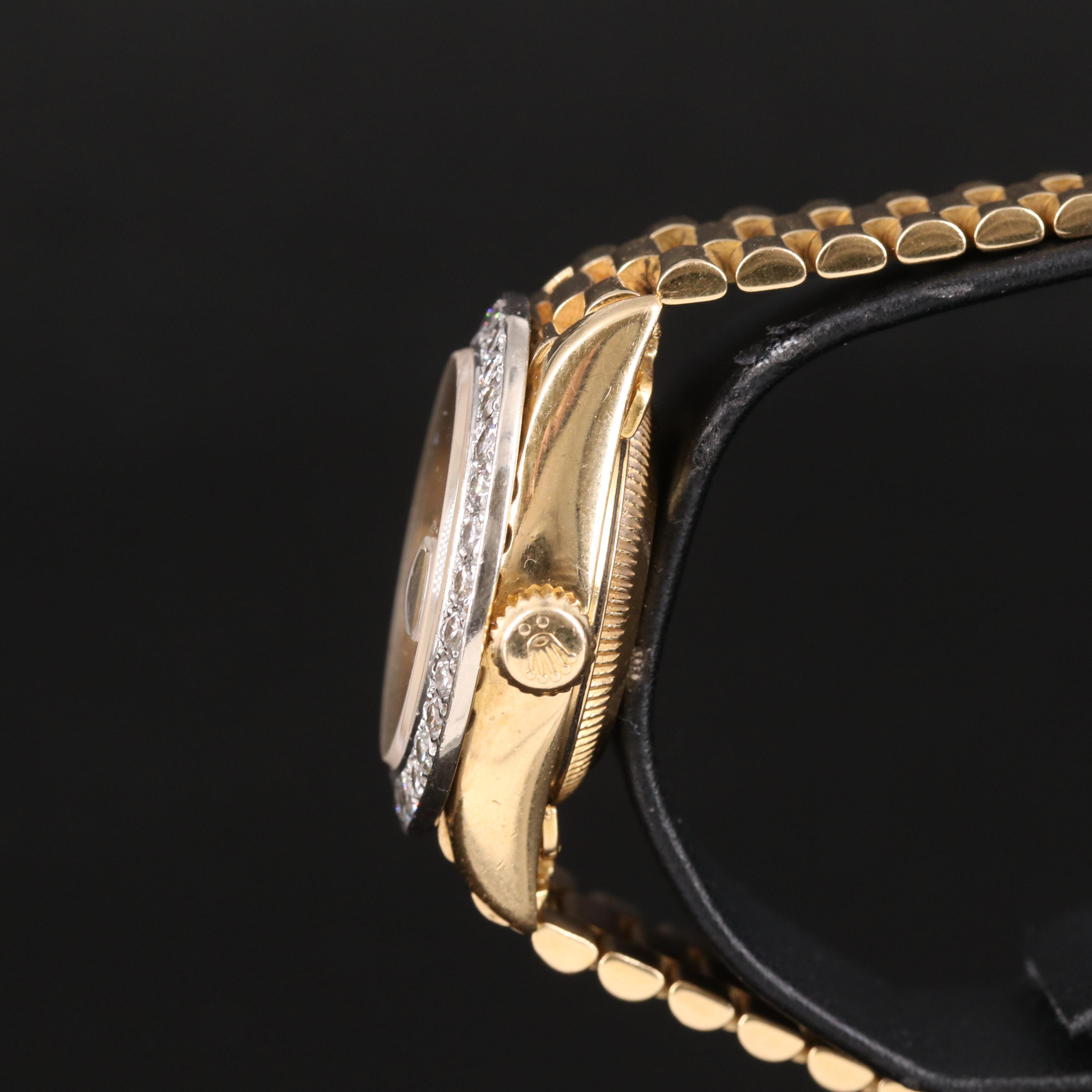 1996 Rolex Presidential Datejust 1.44 CTW Diamond Bezel and 18K Watch