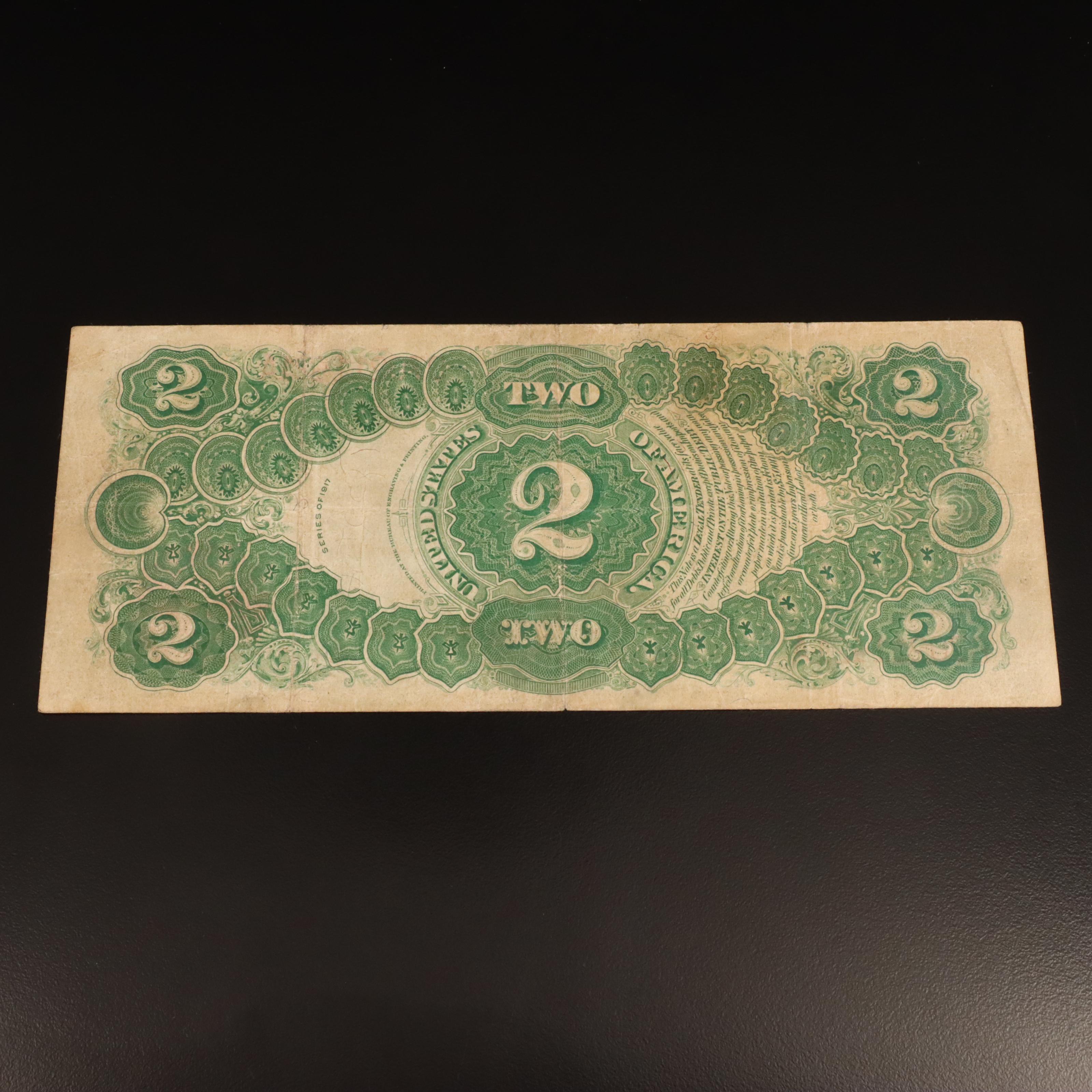 1917 Two Dollar Legal Tender Bank Note