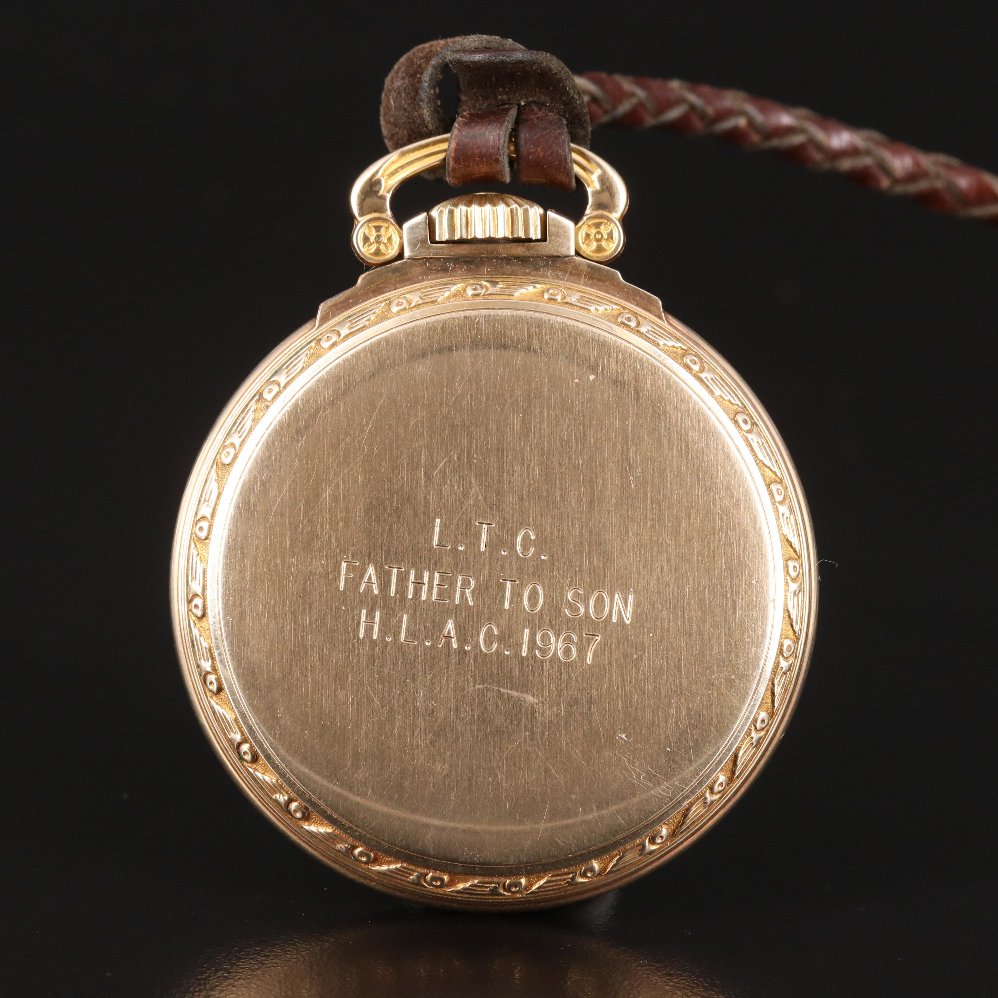 1941 - 1942 Hamilton Gold Filled Railroad Grade Pocket Watch