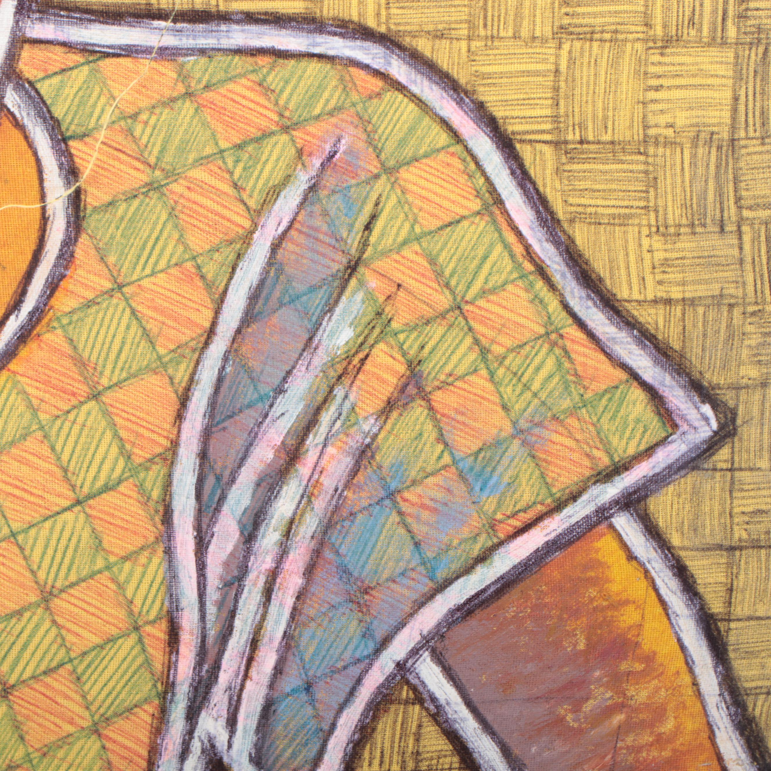 Kayode Buraimoh Figural Mixed Media Painting, 2013