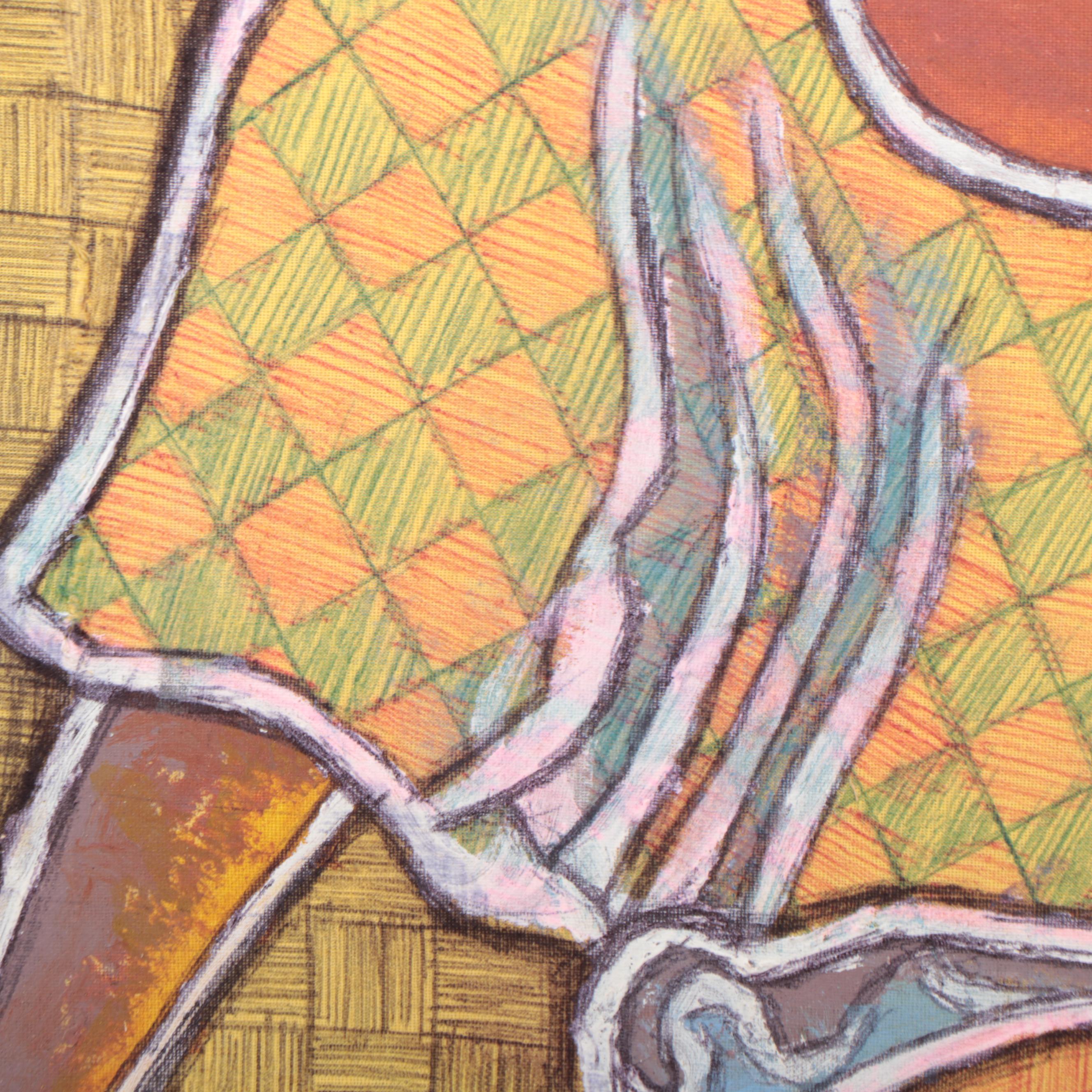 Kayode Buraimoh Figural Mixed Media Painting, 2013