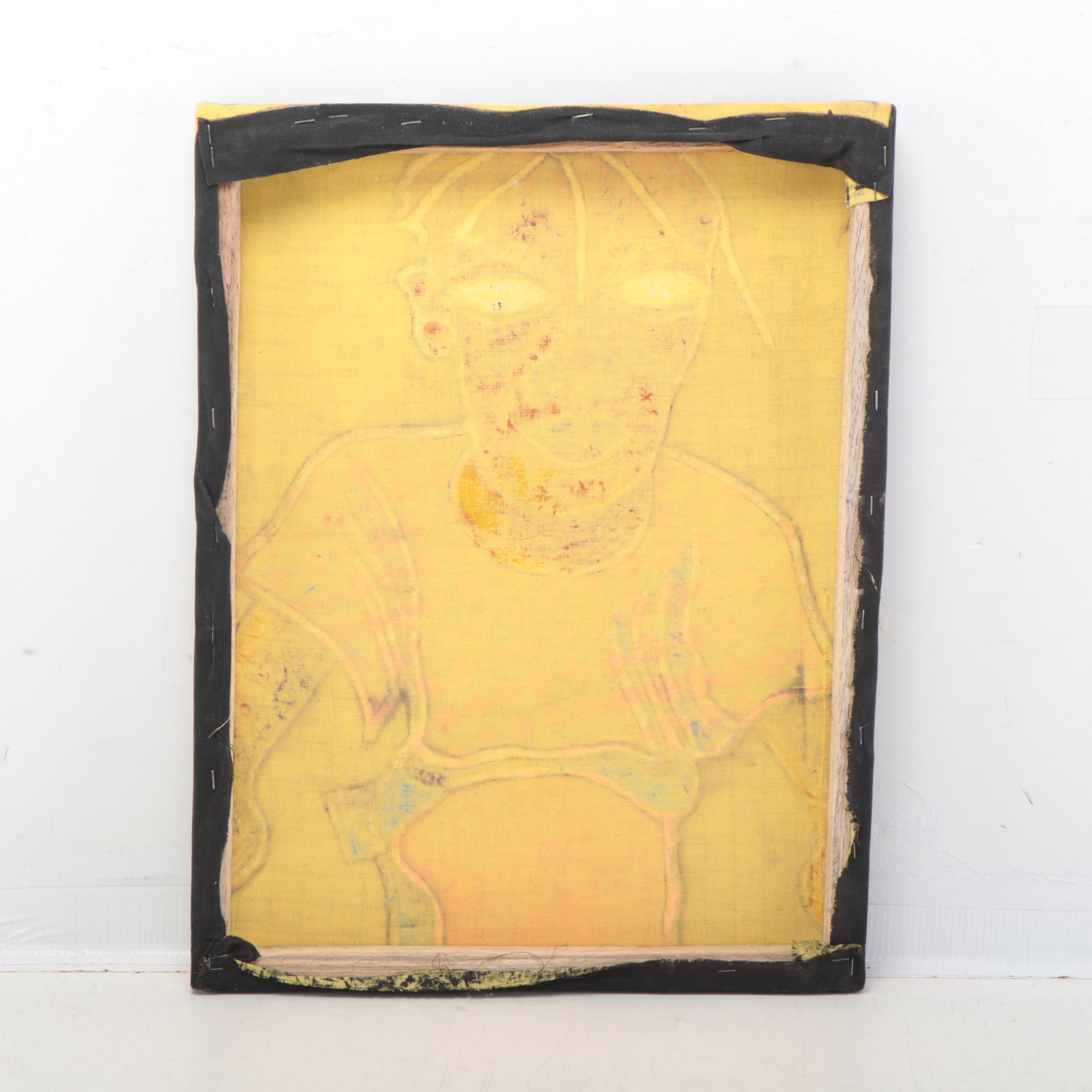 Kayode Buraimoh Figural Mixed Media Painting, 2013