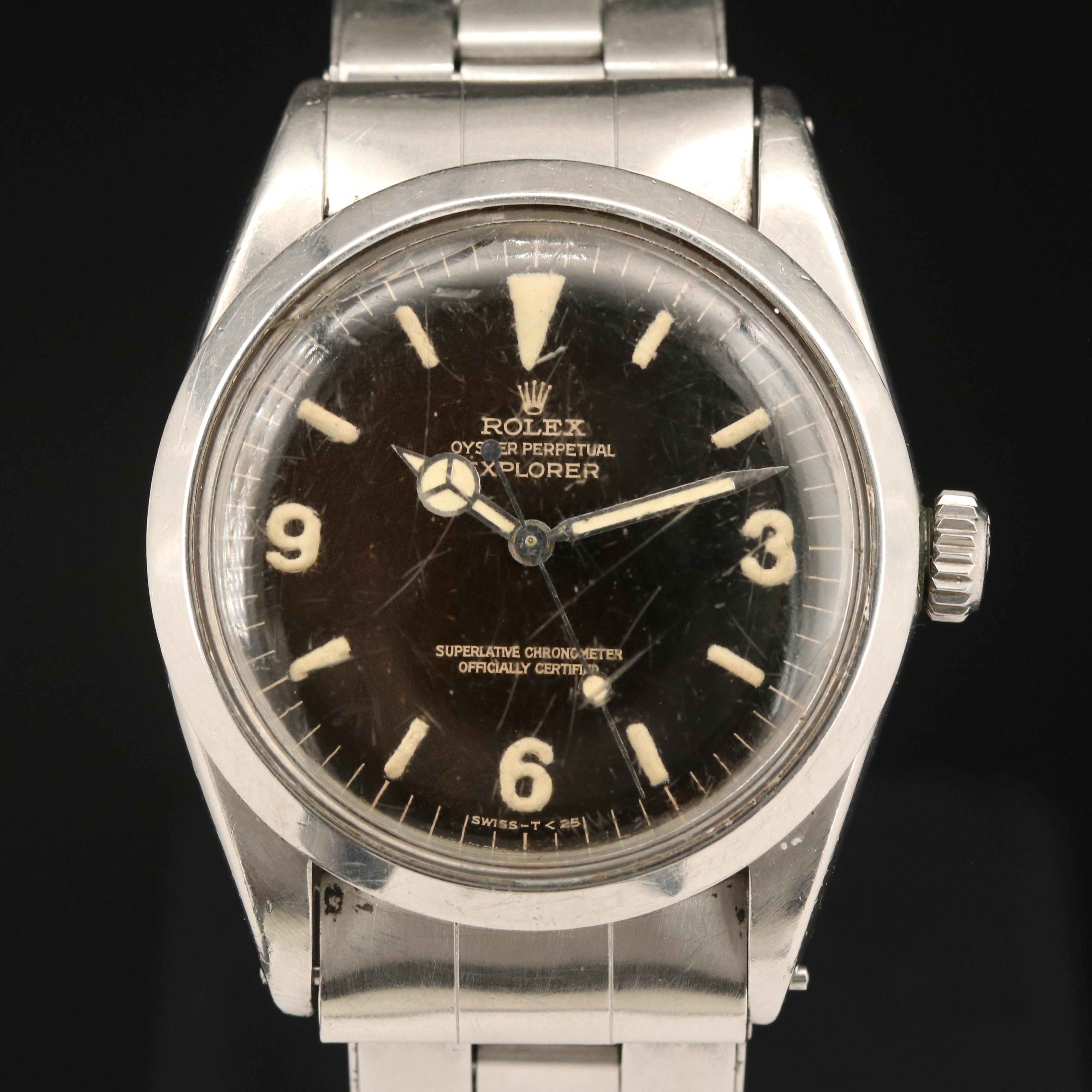 1965 Rolex Model 1016 Oyster Perpetual Explorer Stainless Steel Watch