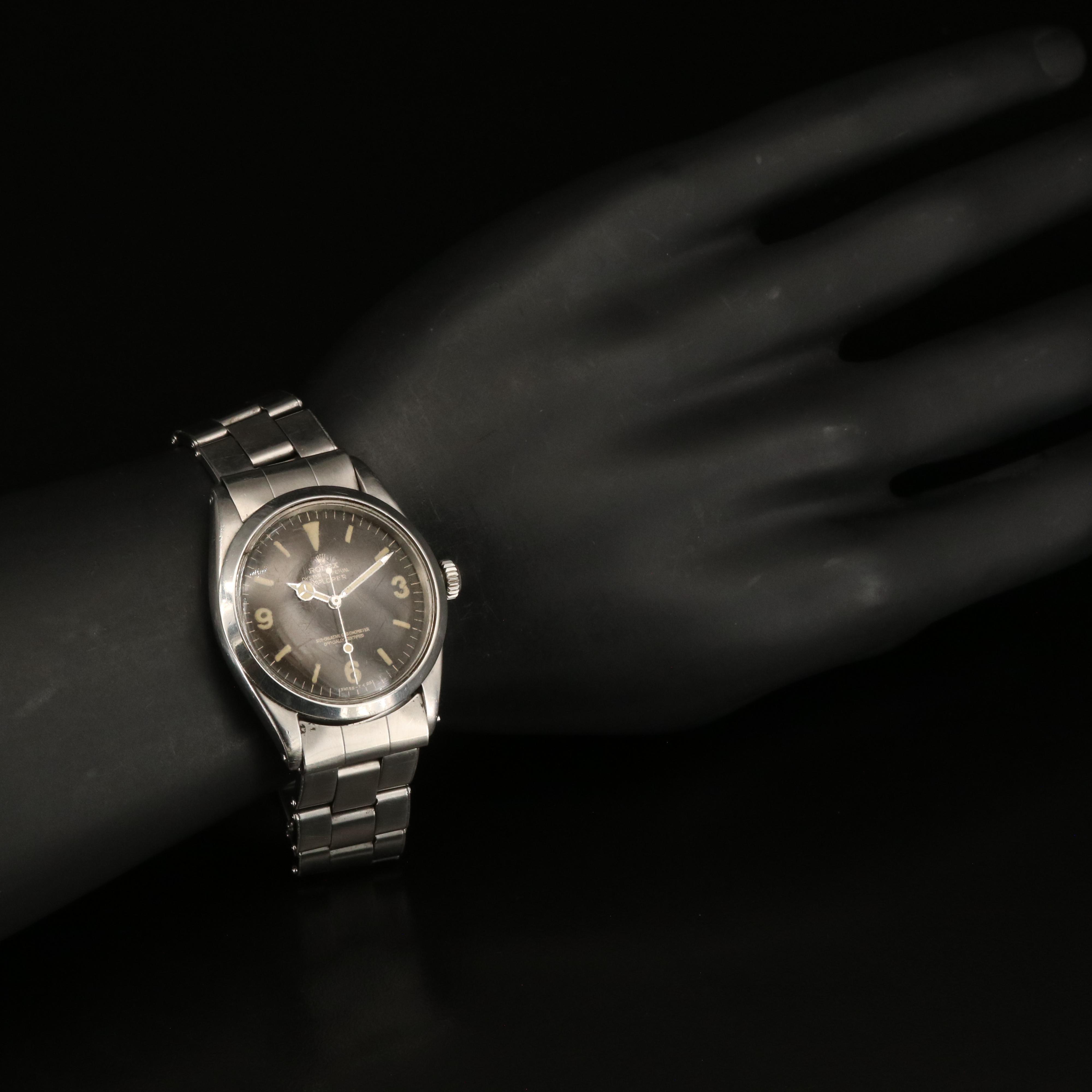 1965 Rolex Model 1016 Oyster Perpetual Explorer Stainless Steel Watch