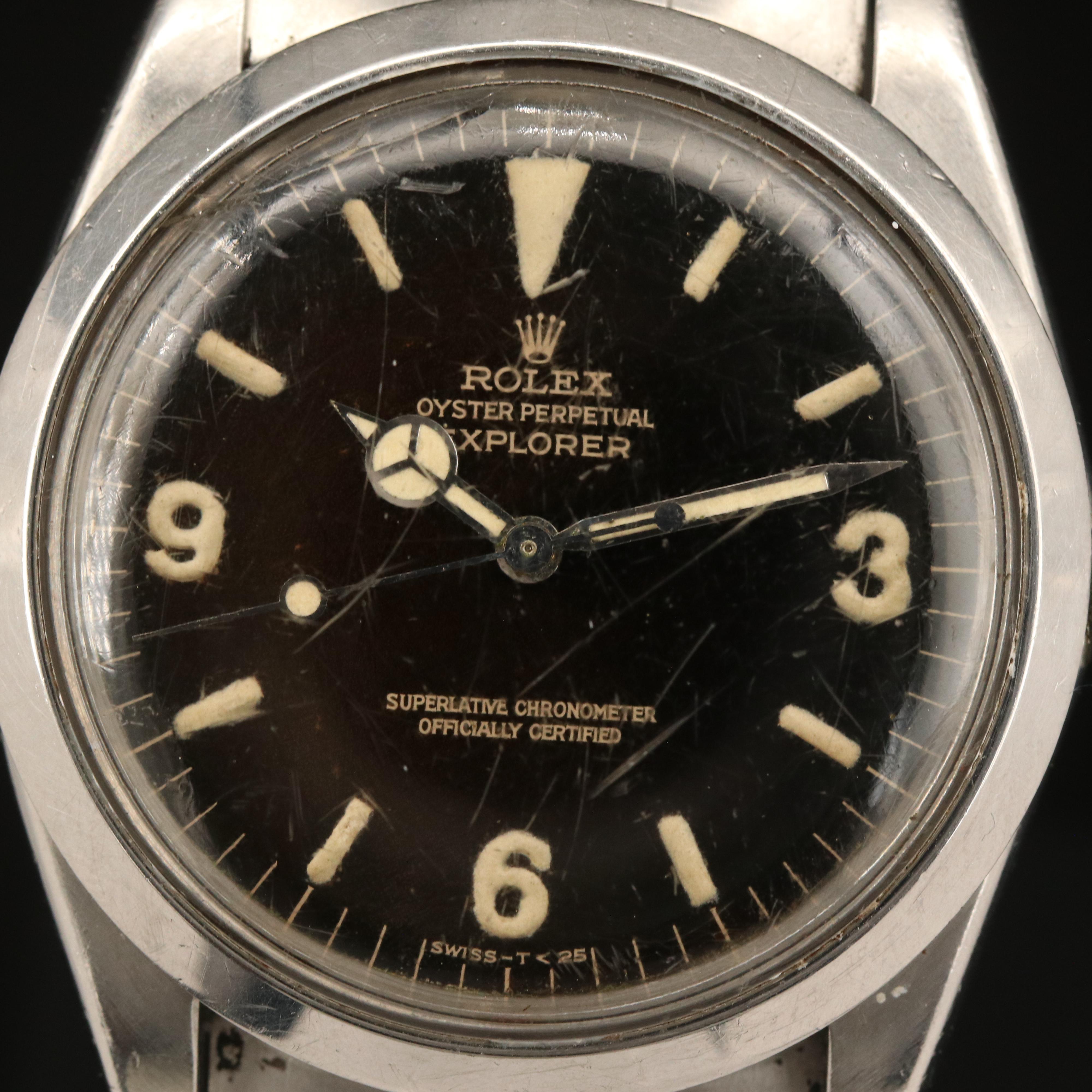 1965 Rolex Model 1016 Oyster Perpetual Explorer Stainless Steel Watch