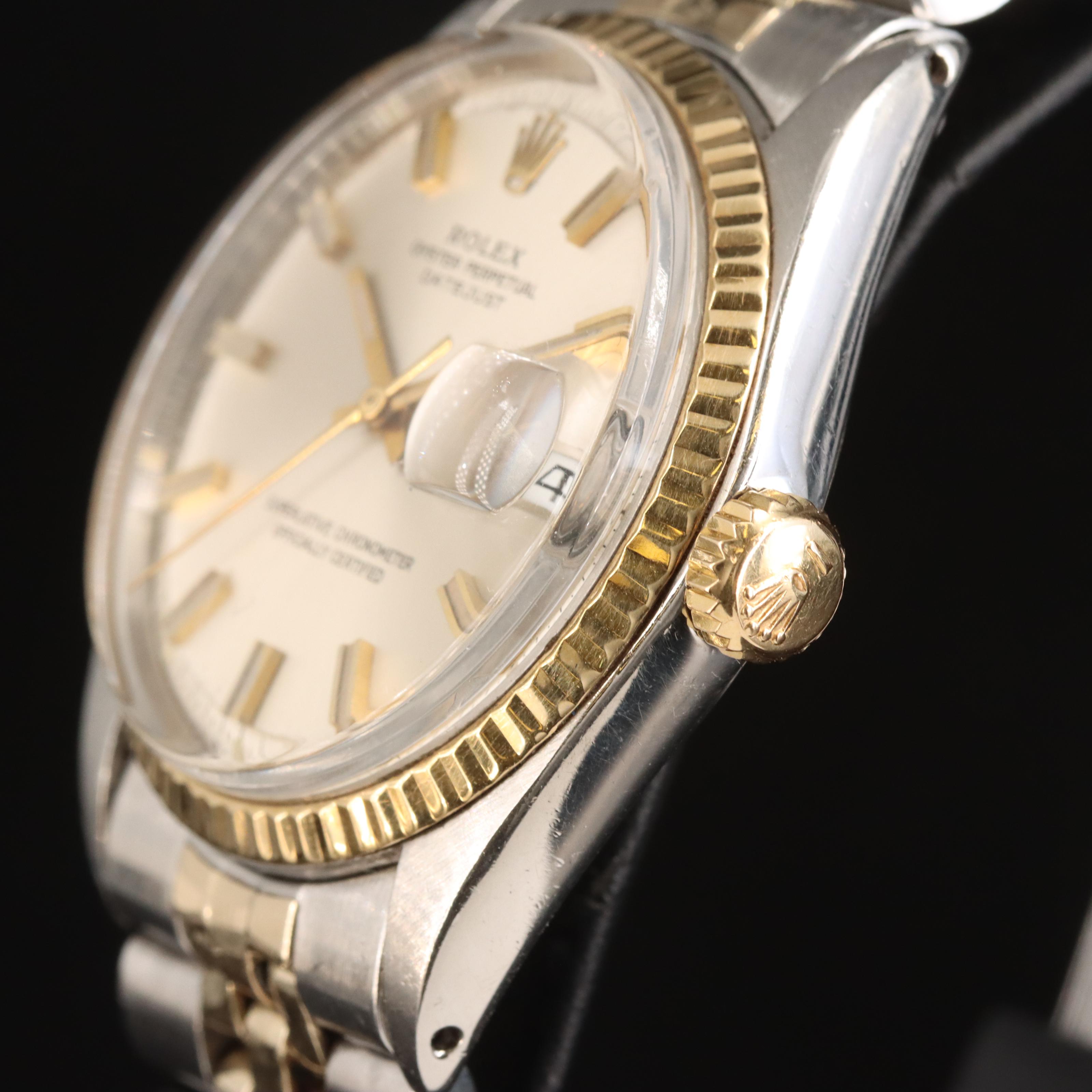 1972 Rolex Oyster Perpetual Datejust 14K and Stainless Steel Watch