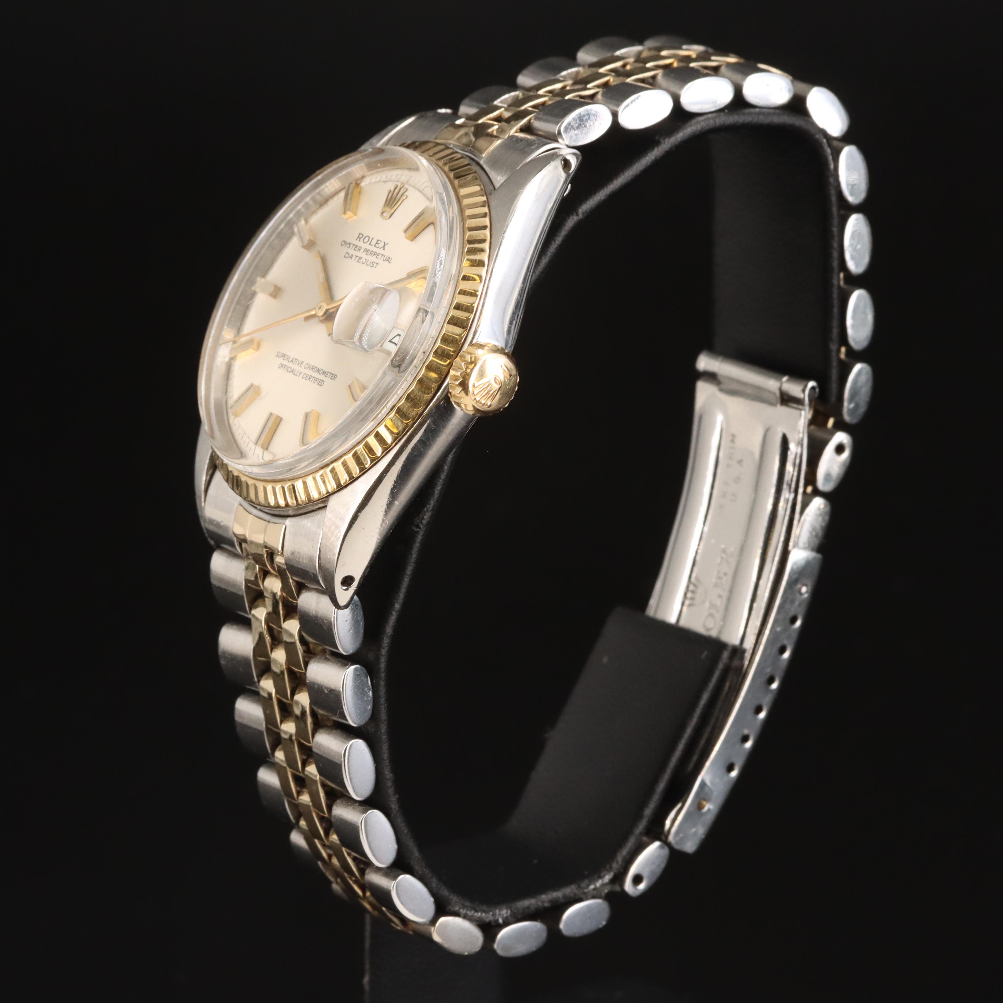 1972 Rolex Oyster Perpetual Datejust 14K and Stainless Steel Watch
