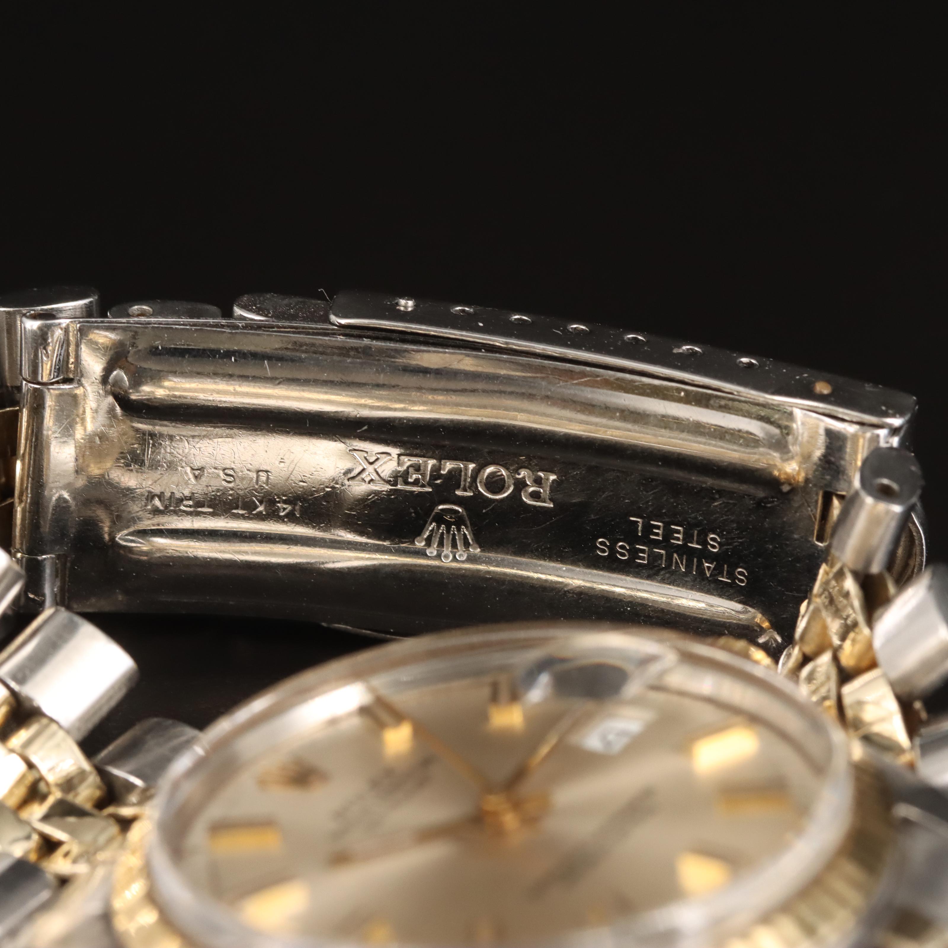 1972 Rolex Oyster Perpetual Datejust 14K and Stainless Steel Watch