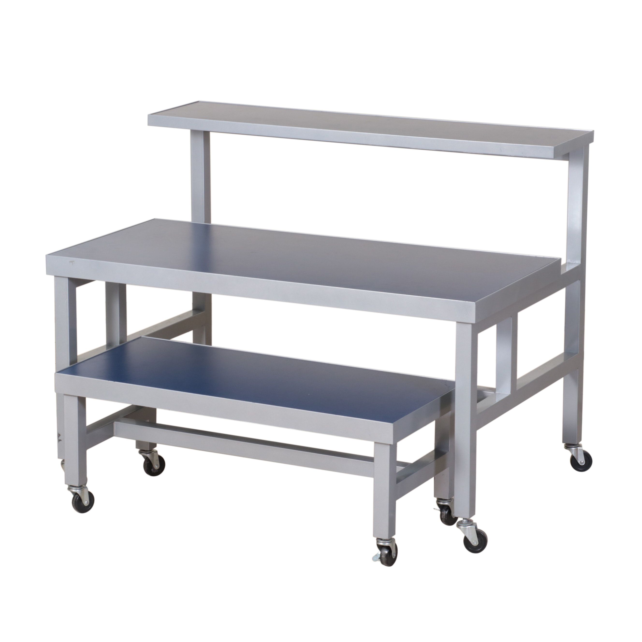 Mobile 2 Tiered Display Table and Nesting Table