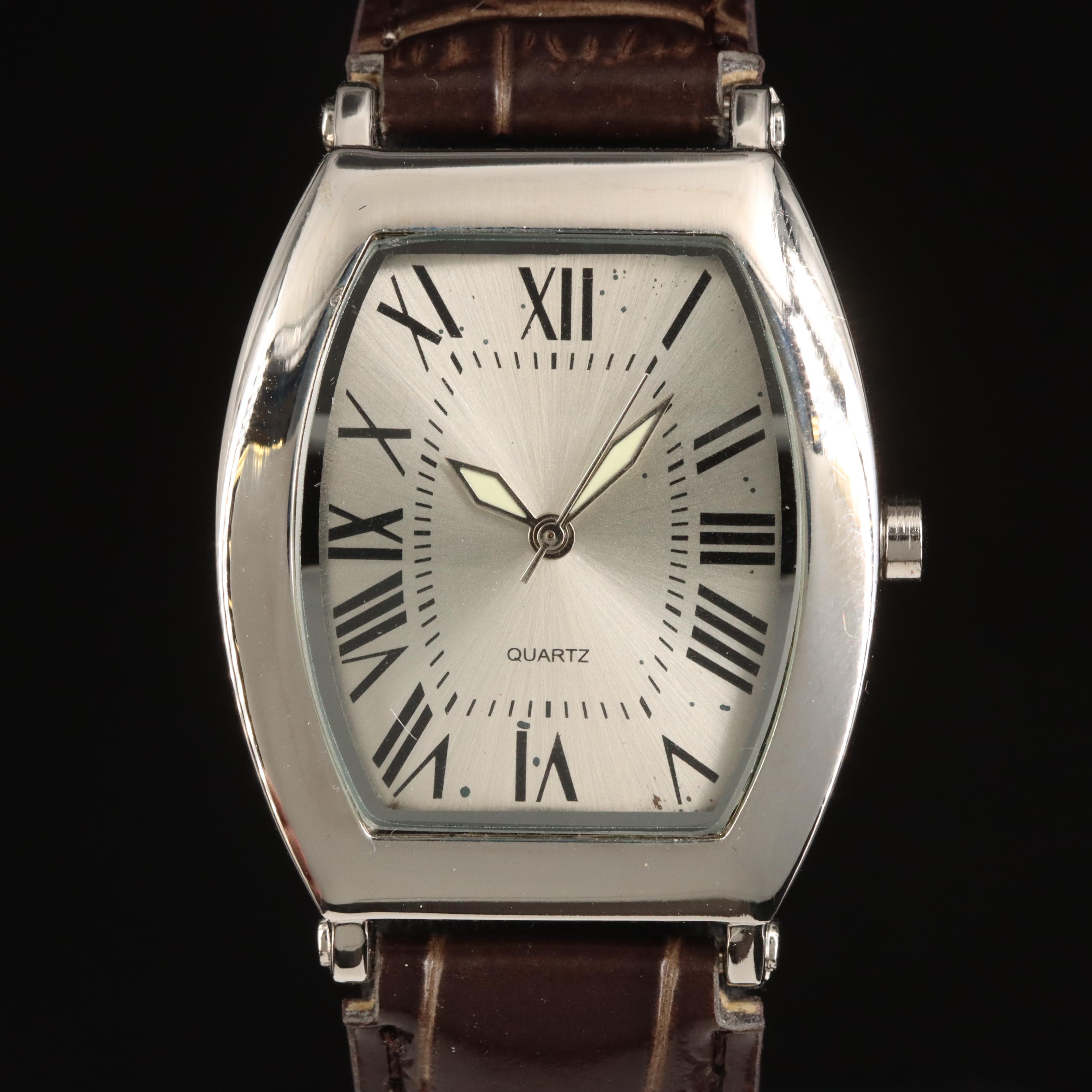 Tonneau Case Quartz Watch