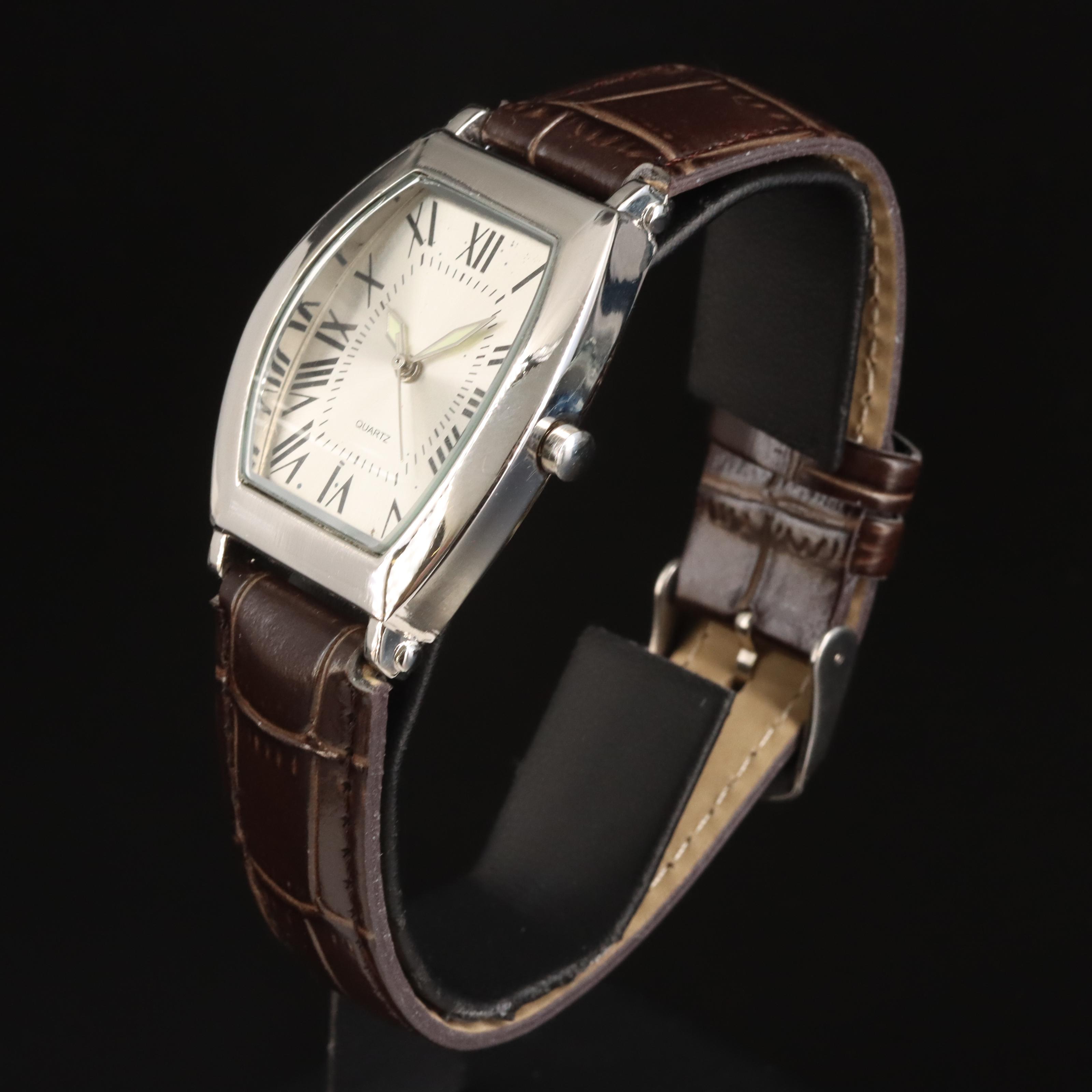Tonneau Case Quartz Watch