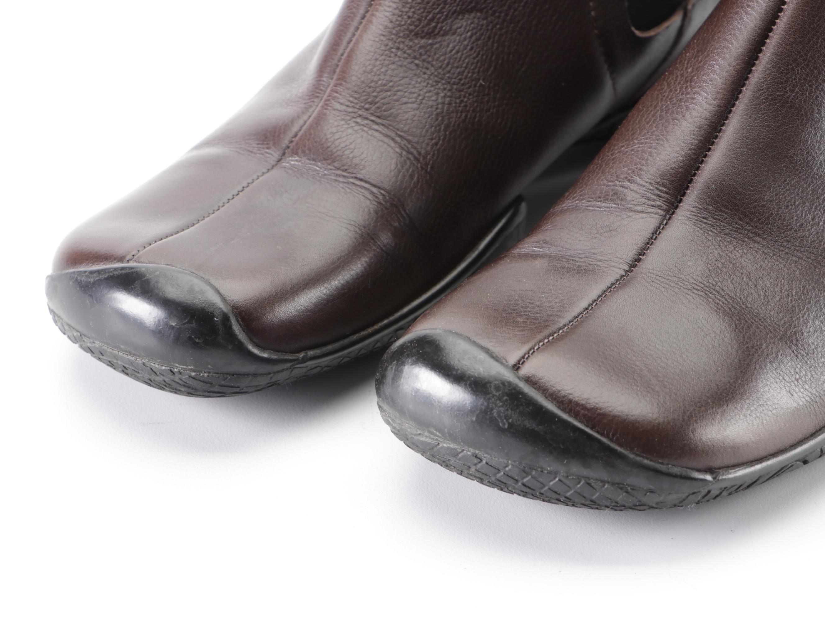 Prada Sport Chelsea Boots in Brown Leather