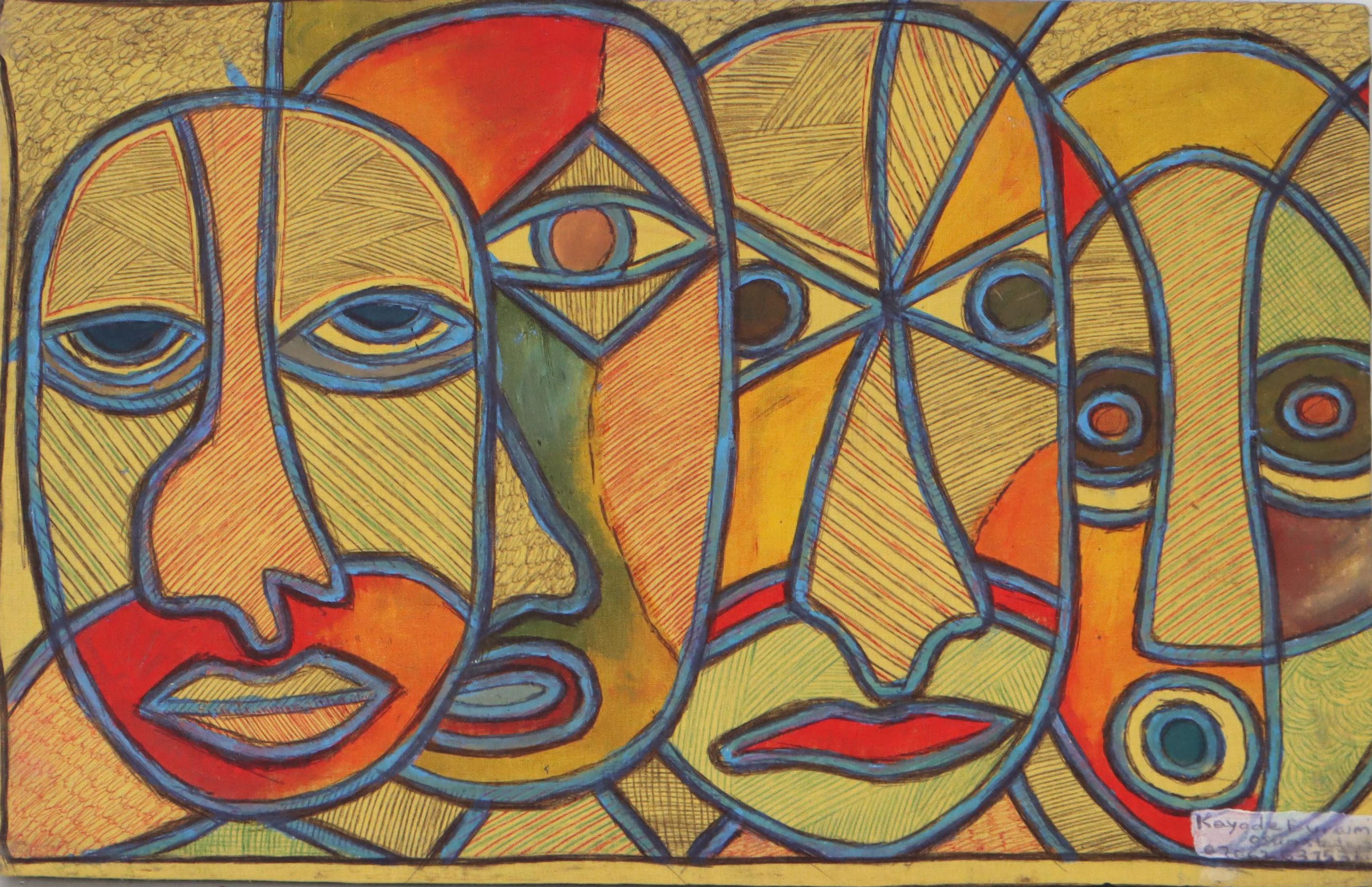 Kayode Buraimoh Mixed Media Painting, 2013