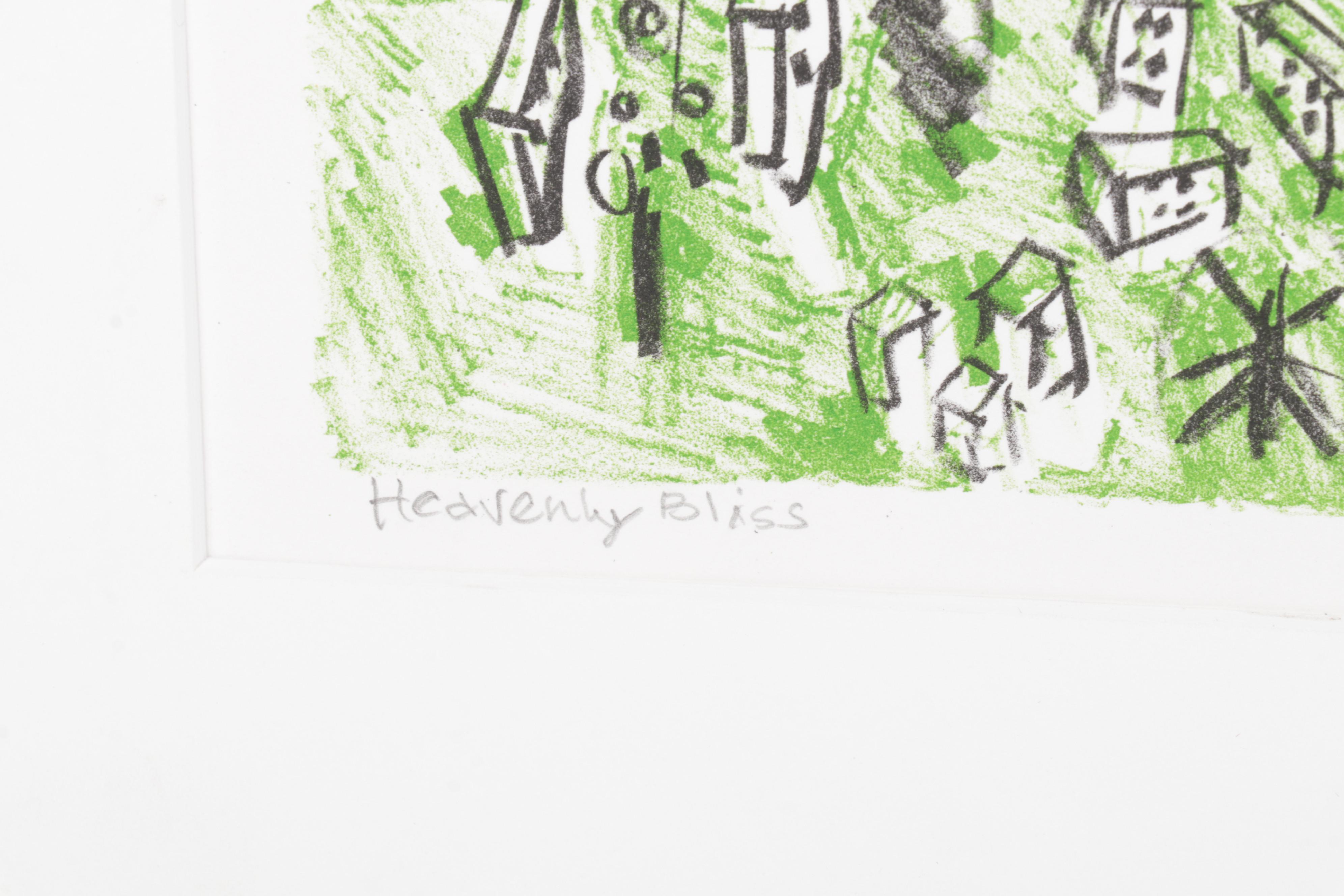 Sidney Chafetz Color Lithograph "Heavenly Bliss," 1998