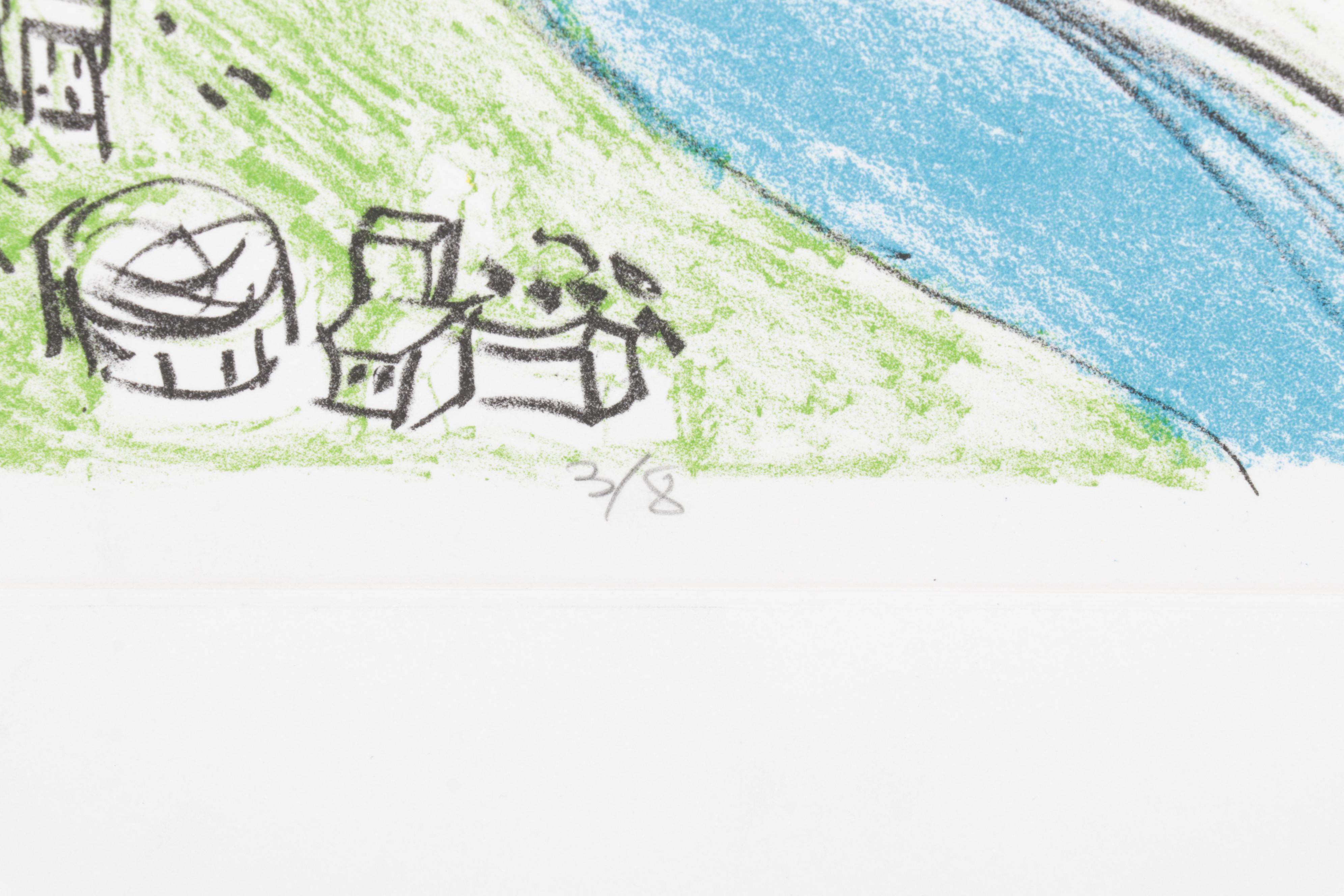 Sidney Chafetz Color Lithograph "Heavenly Bliss," 1998