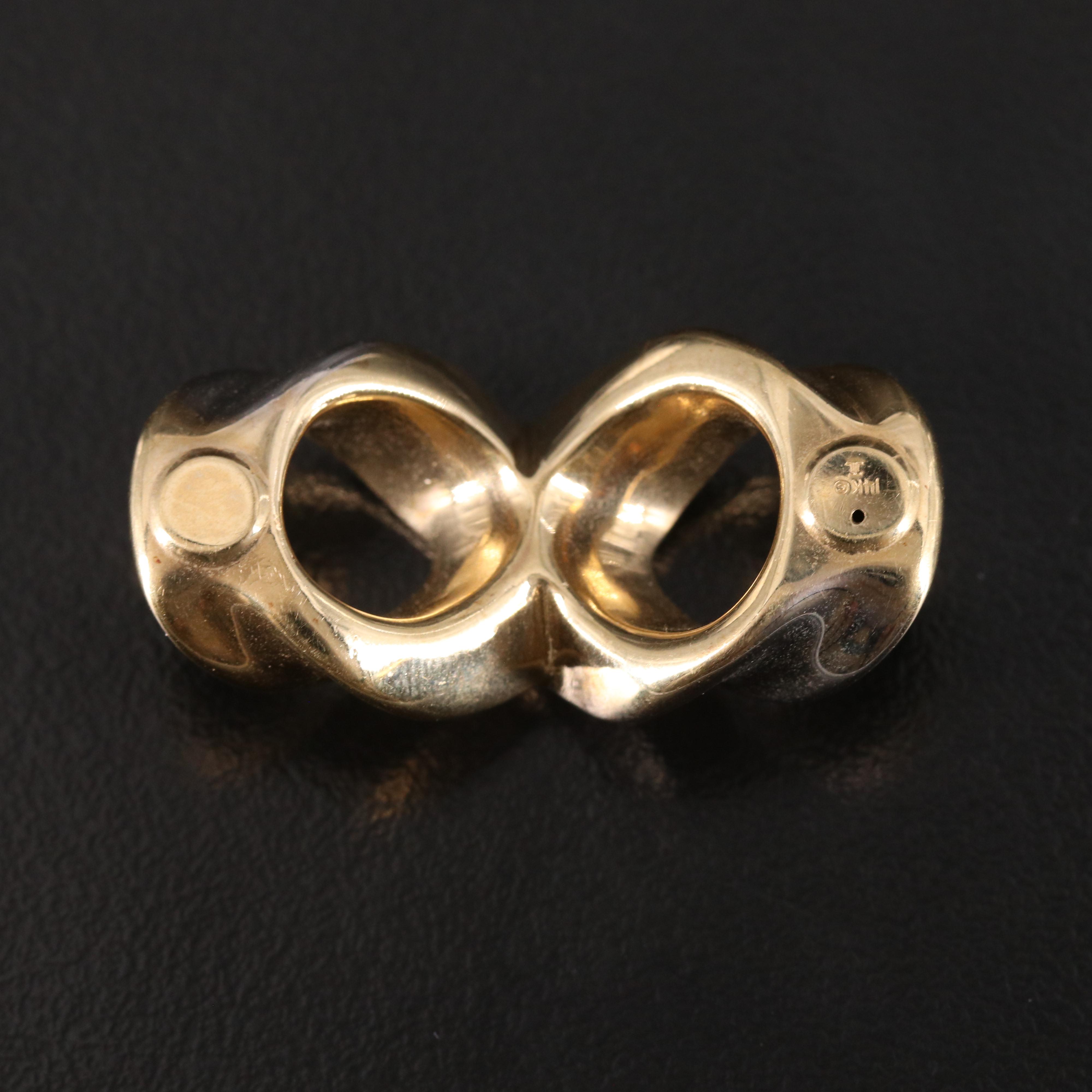 14K Two-Tone Infinity Slide Pendant