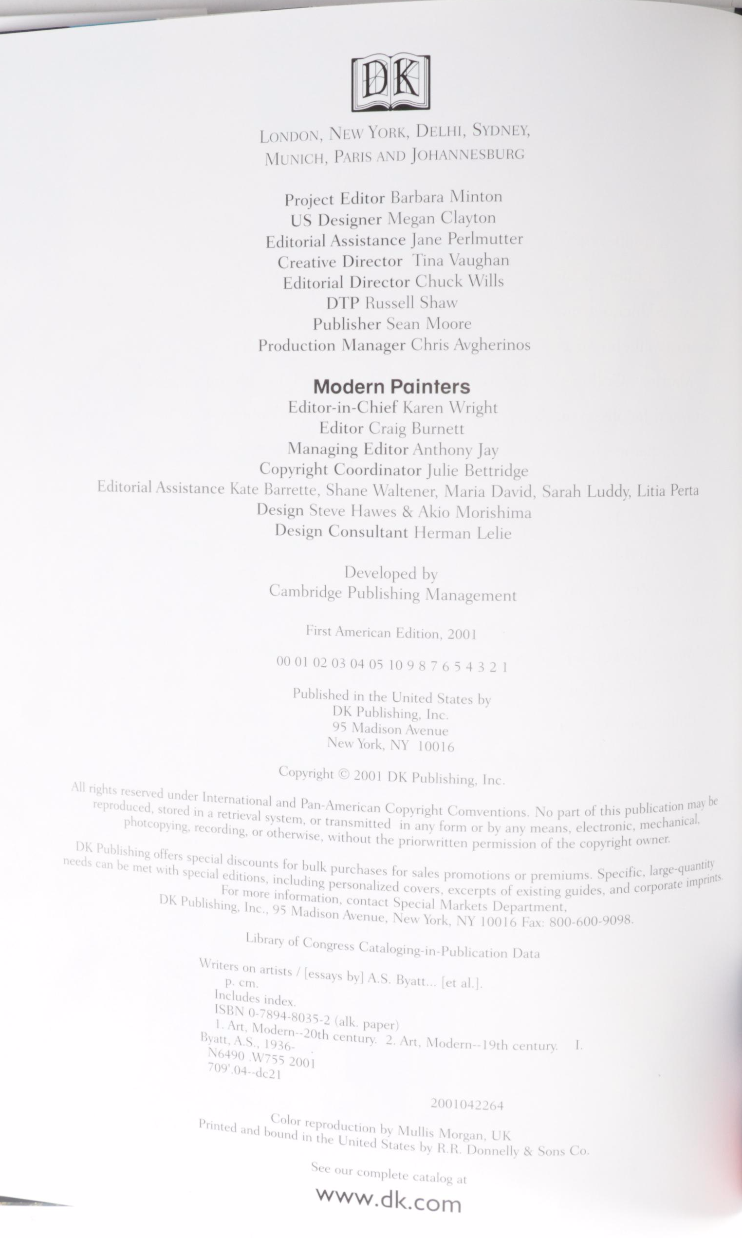 "Understanding Paintings" and "Writers on Artists" Reference Books