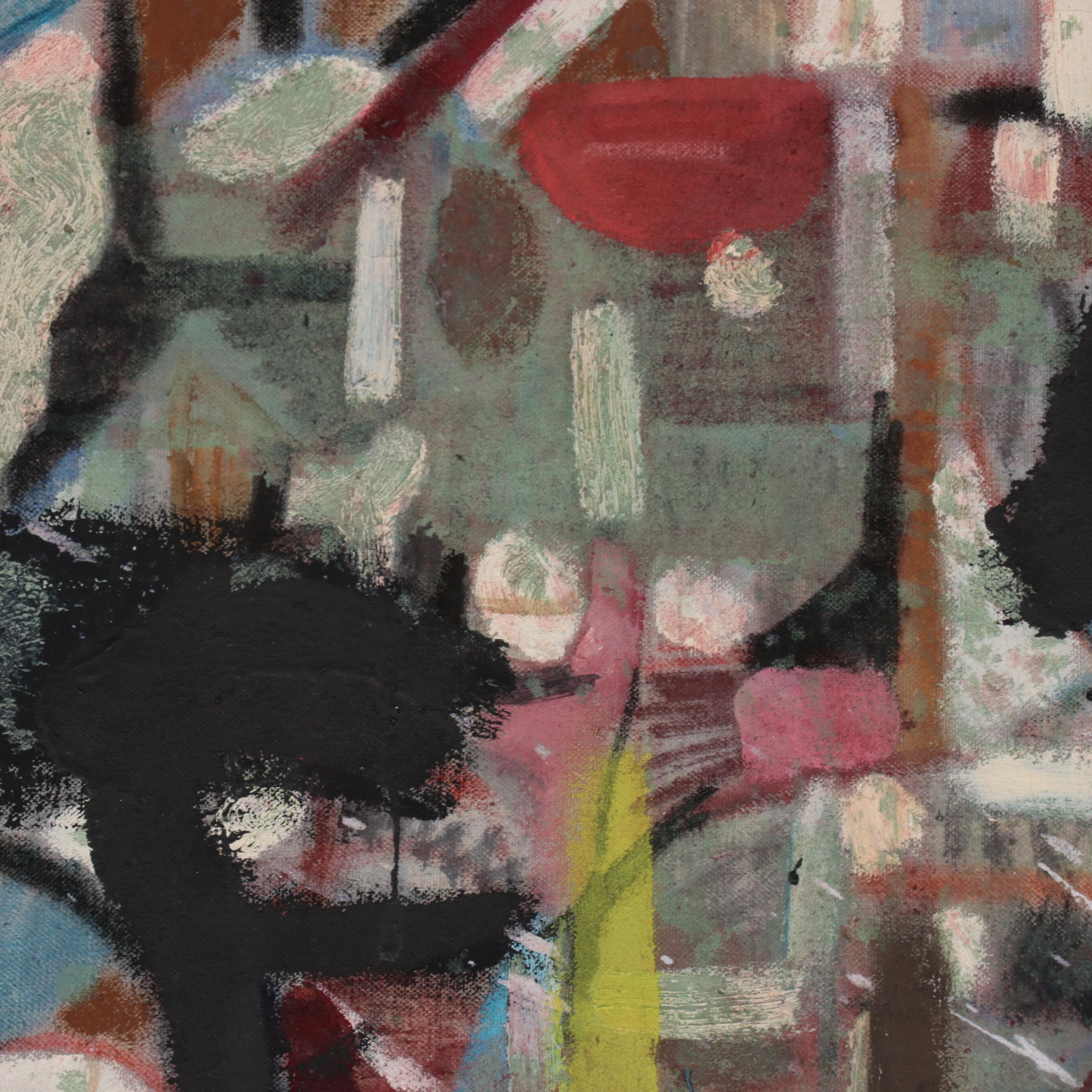 Harry Hilson Large-Scale Oil Painting From "Homage to Bartok" Series, 1963