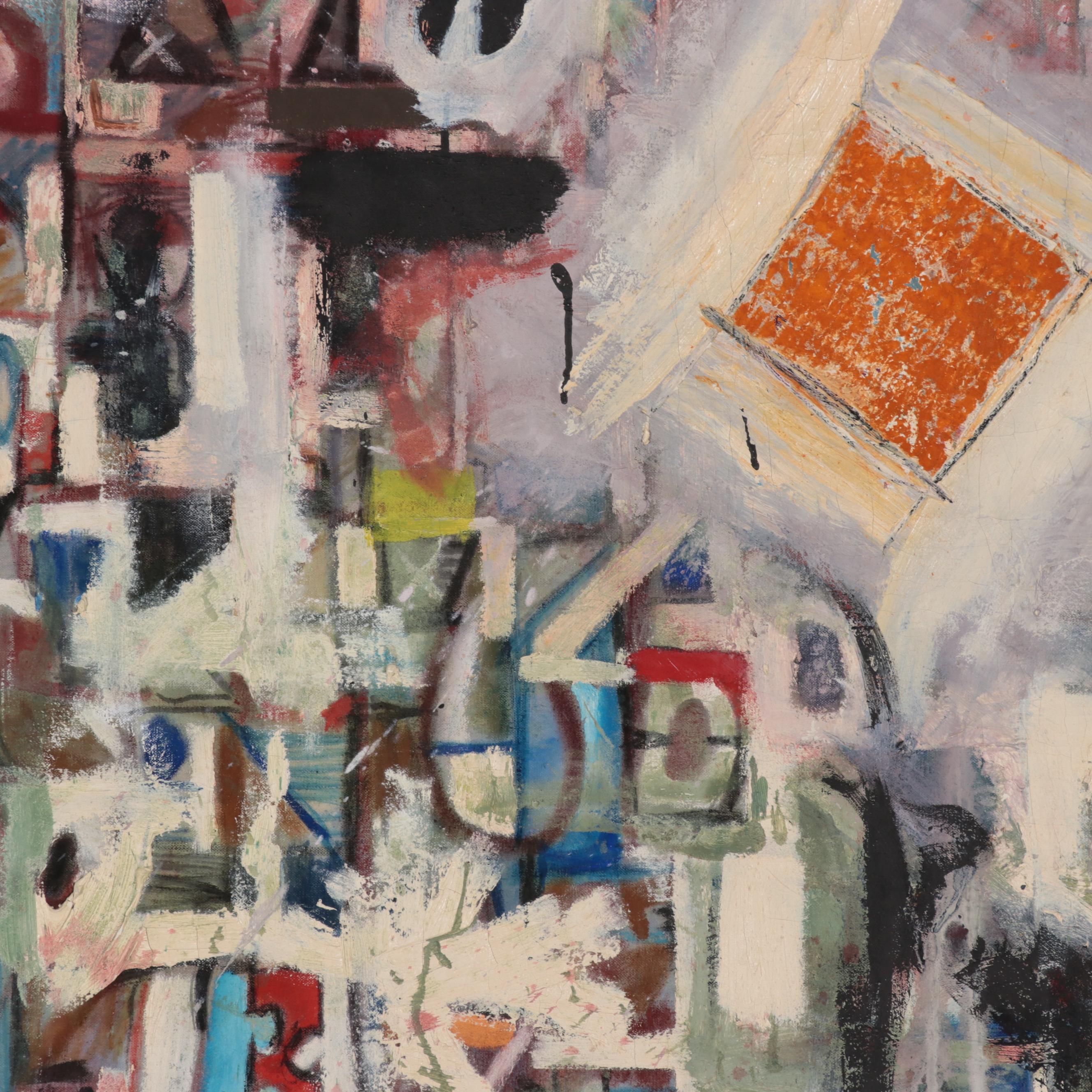 Harry Hilson Large-Scale Oil Painting From "Homage to Bartok" Series, 1963