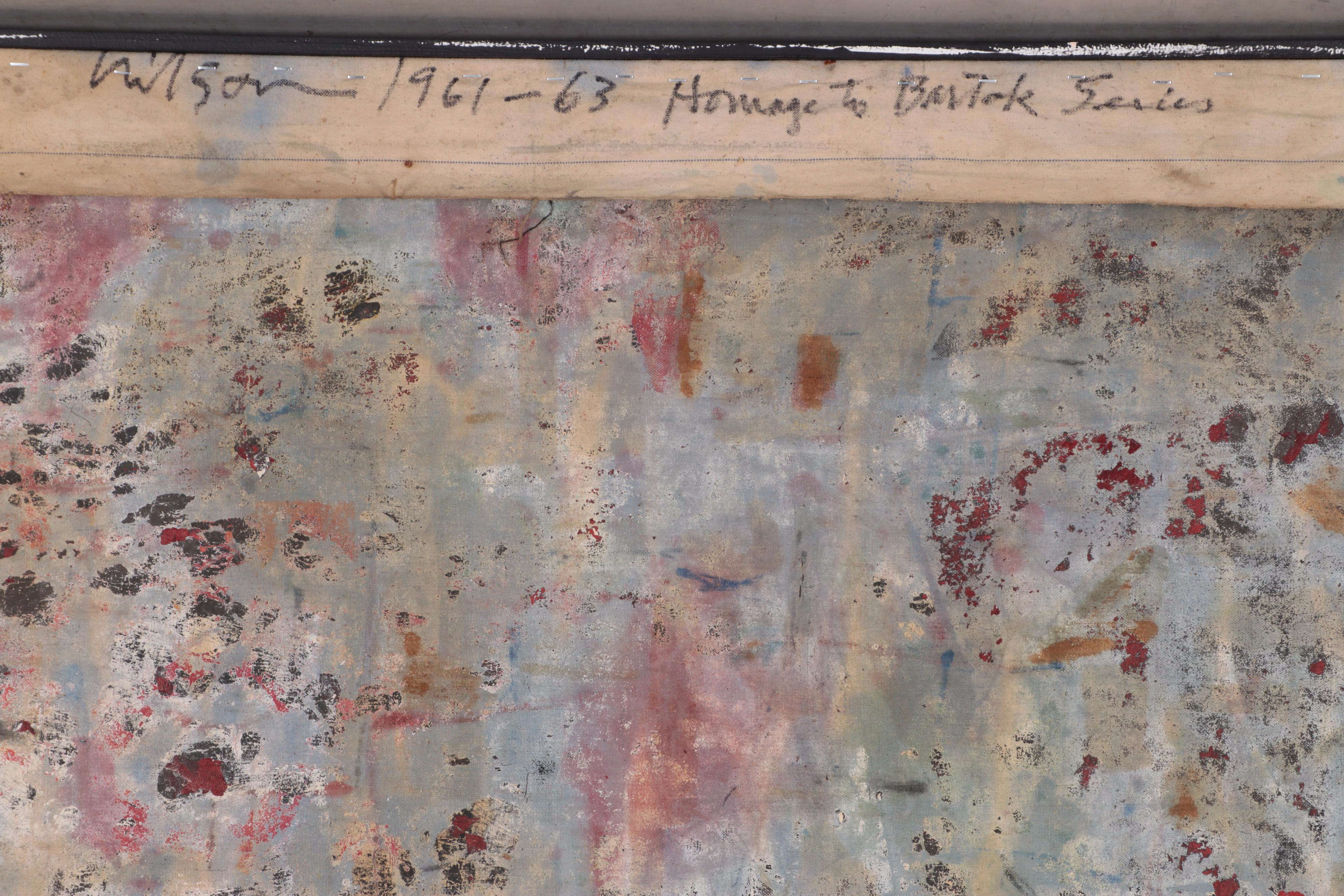 Harry Hilson Large-Scale Oil Painting From "Homage to Bartok" Series, 1963