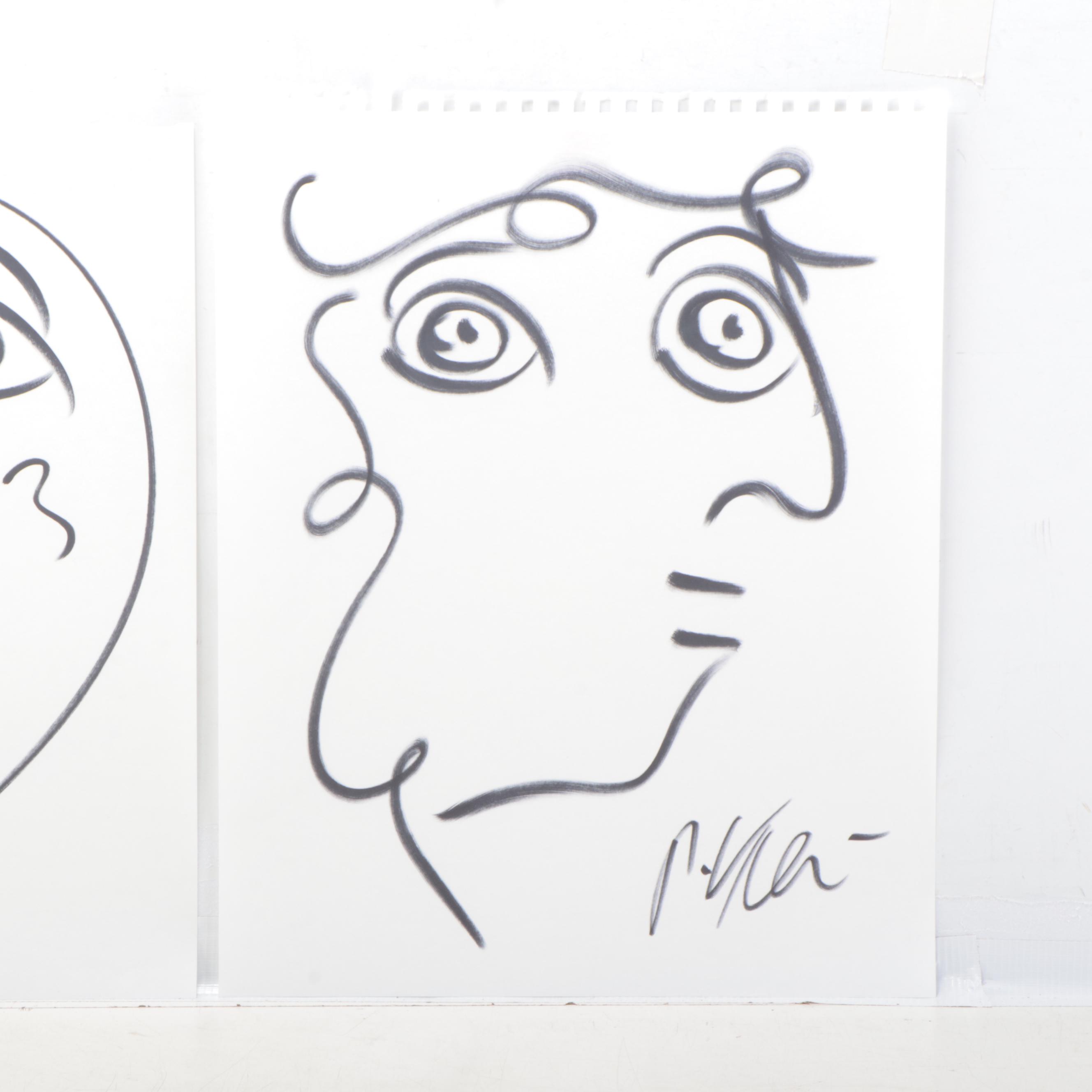 Peter Keil Abstract Ink Portraits