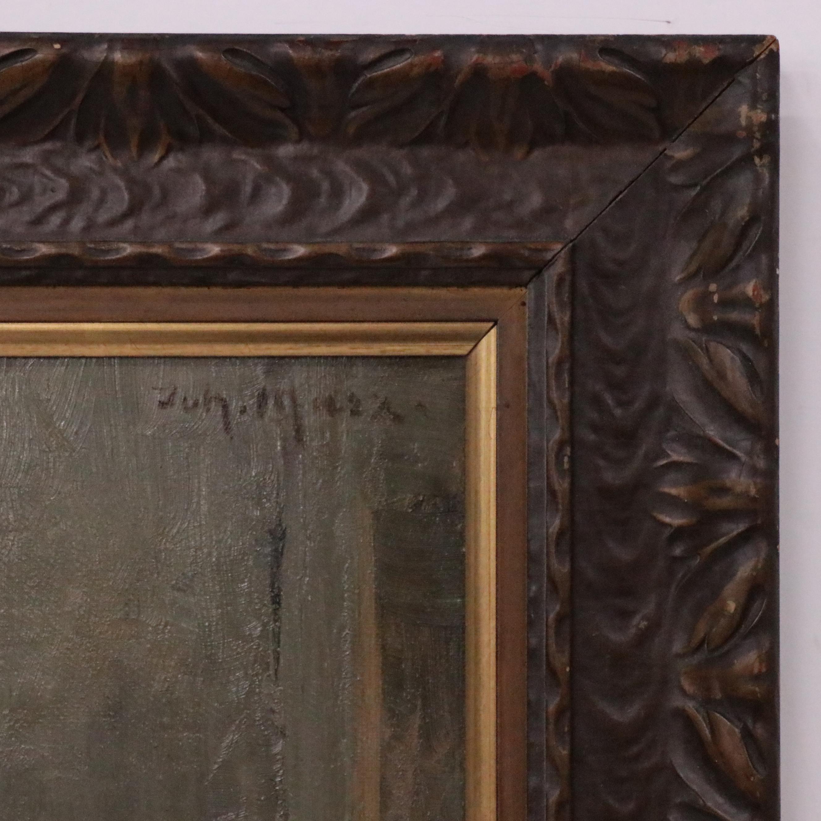 Johannes Marx Portrait Oil Painting, Early 20th Century