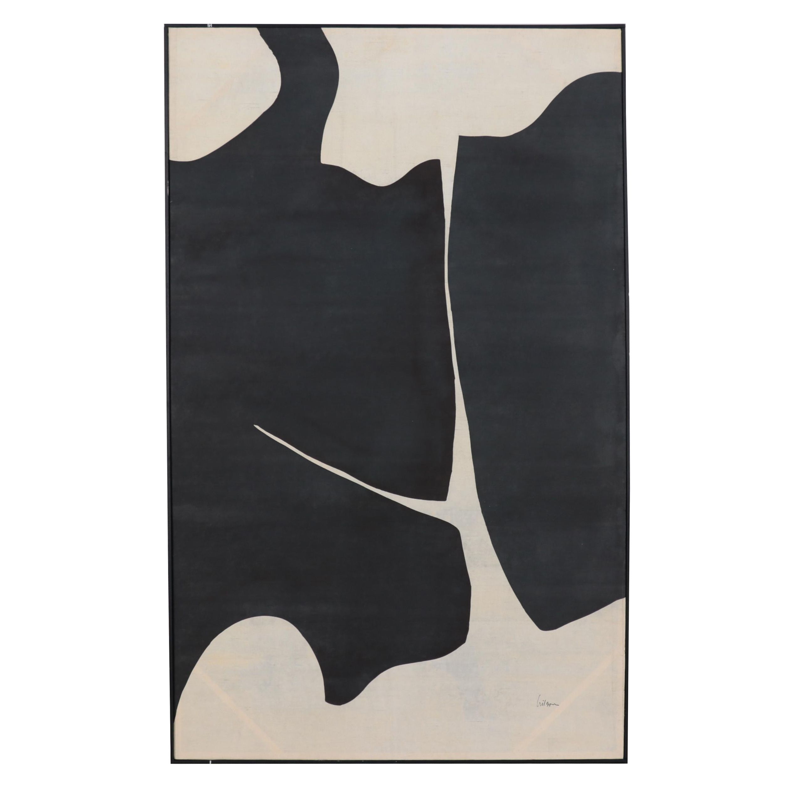 Harry Hilson Large-Scale Abstract Monochromatic Wax Painting