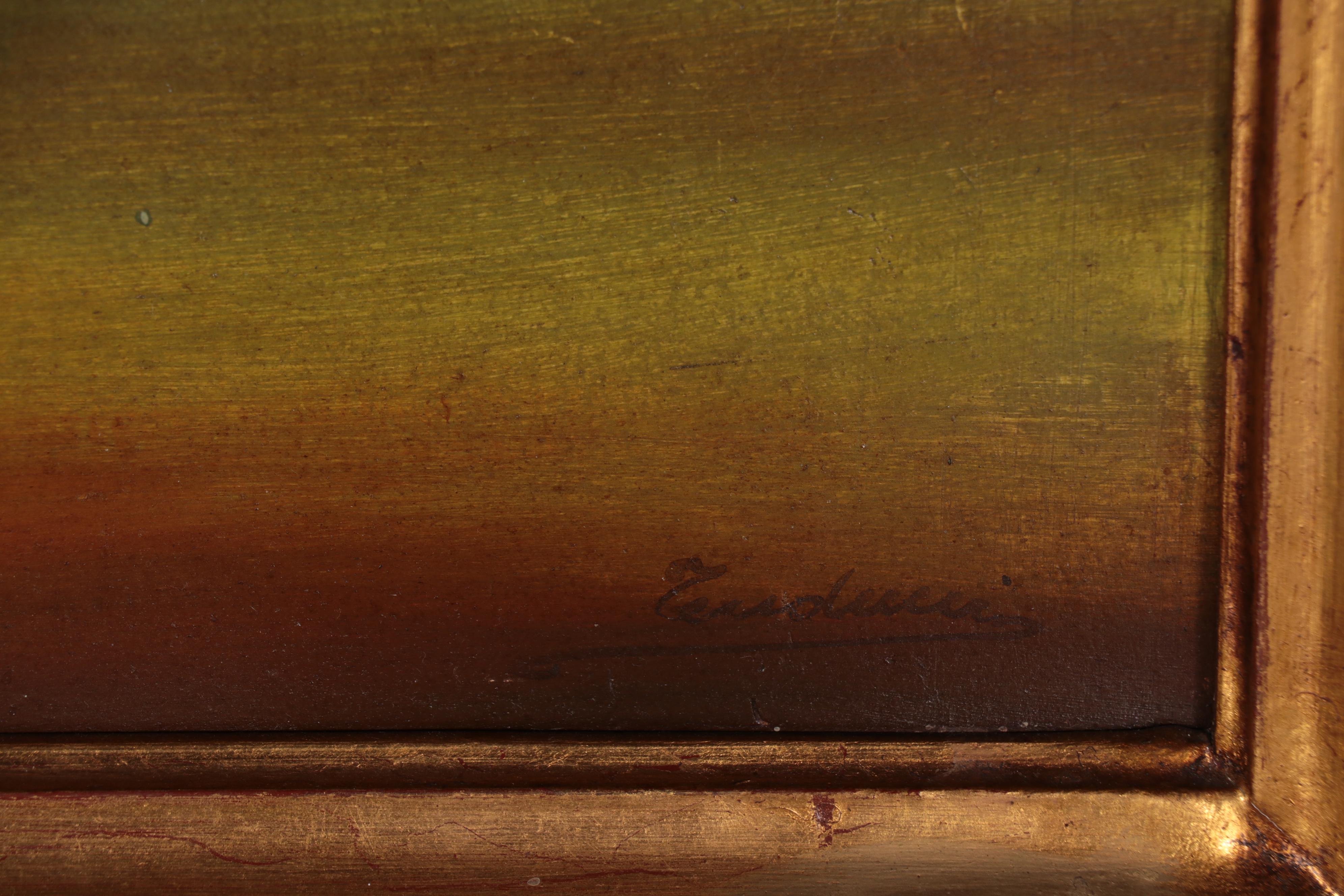 Folk Art Oil Painting of Rooster, Early 20th Century