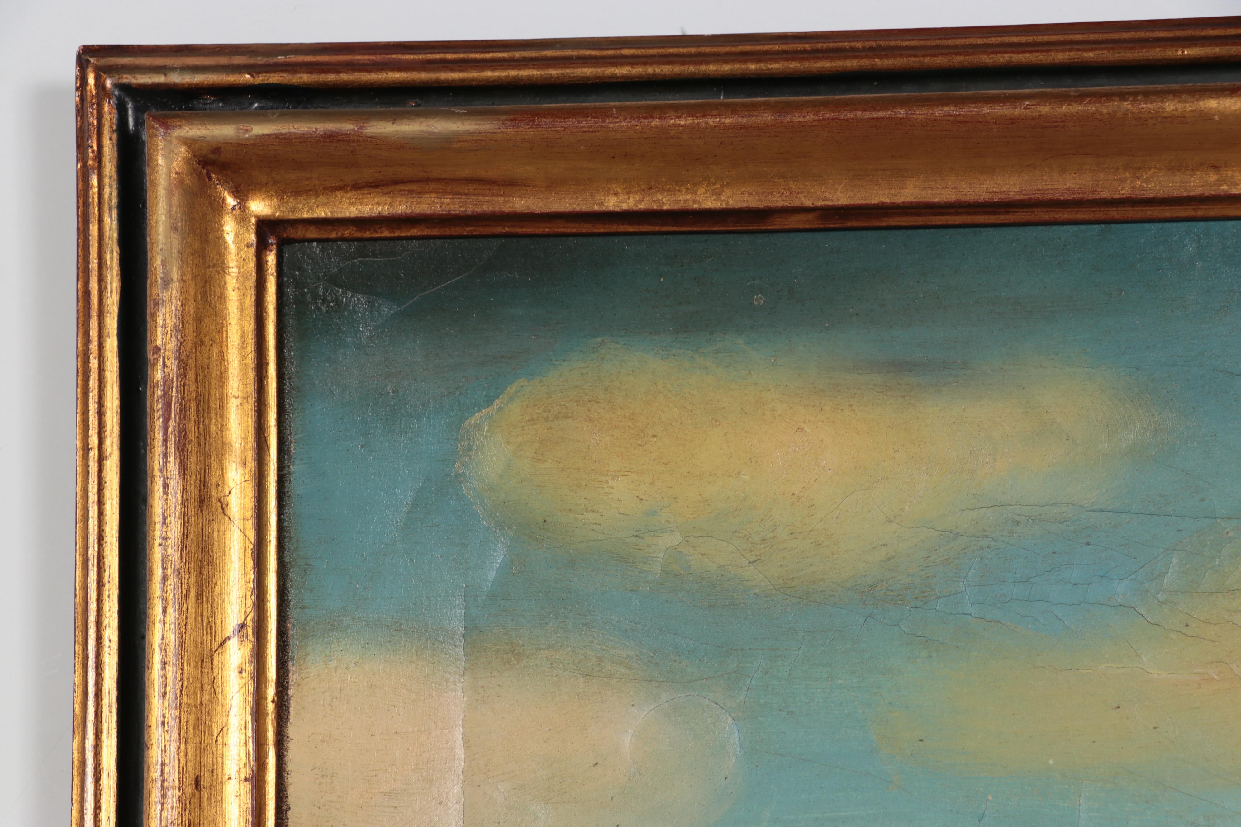 Folk Art Oil Painting of Rooster, Early 20th Century