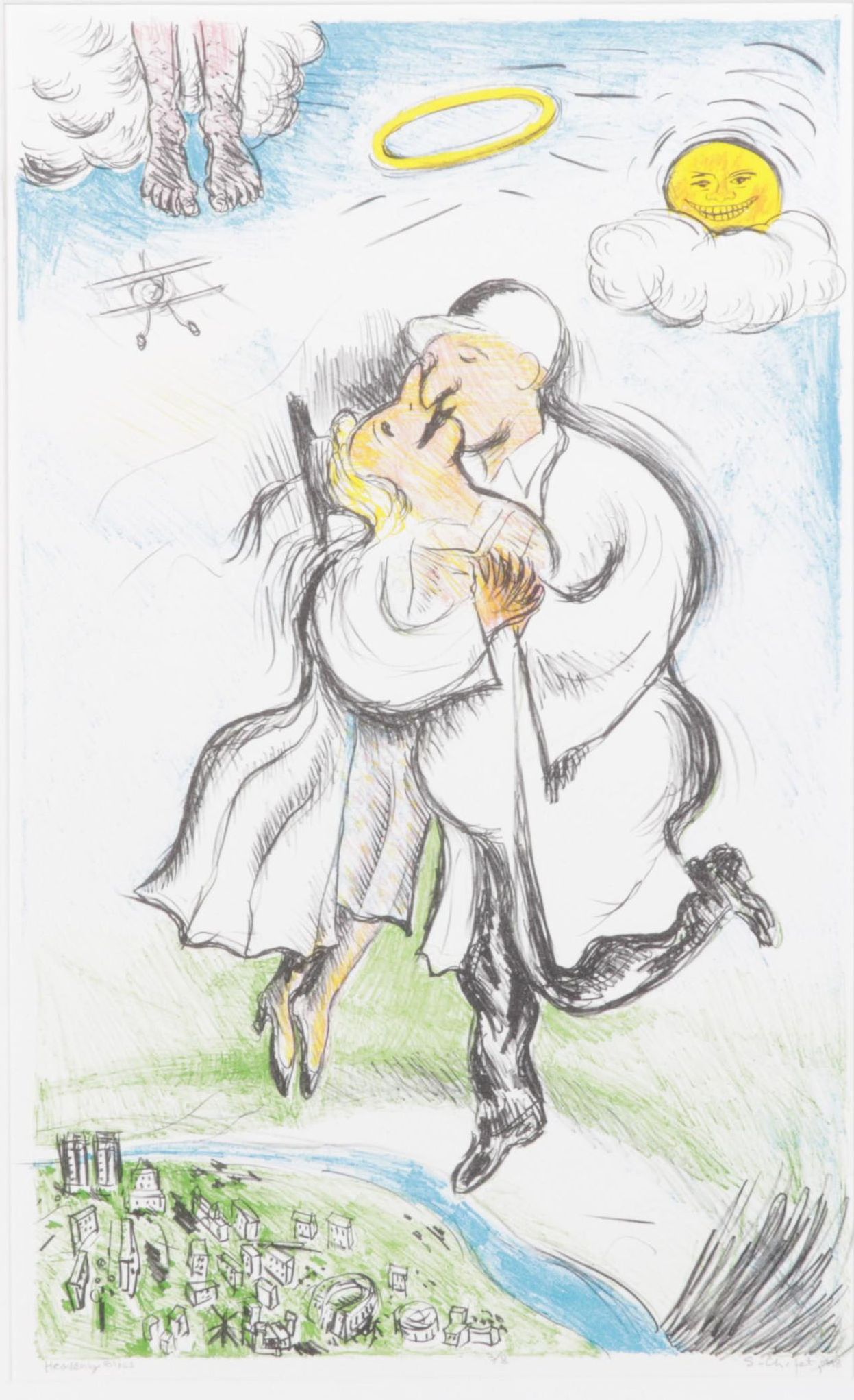 Sidney Chafetz Color Lithograph "Heavenly Bliss," 1998