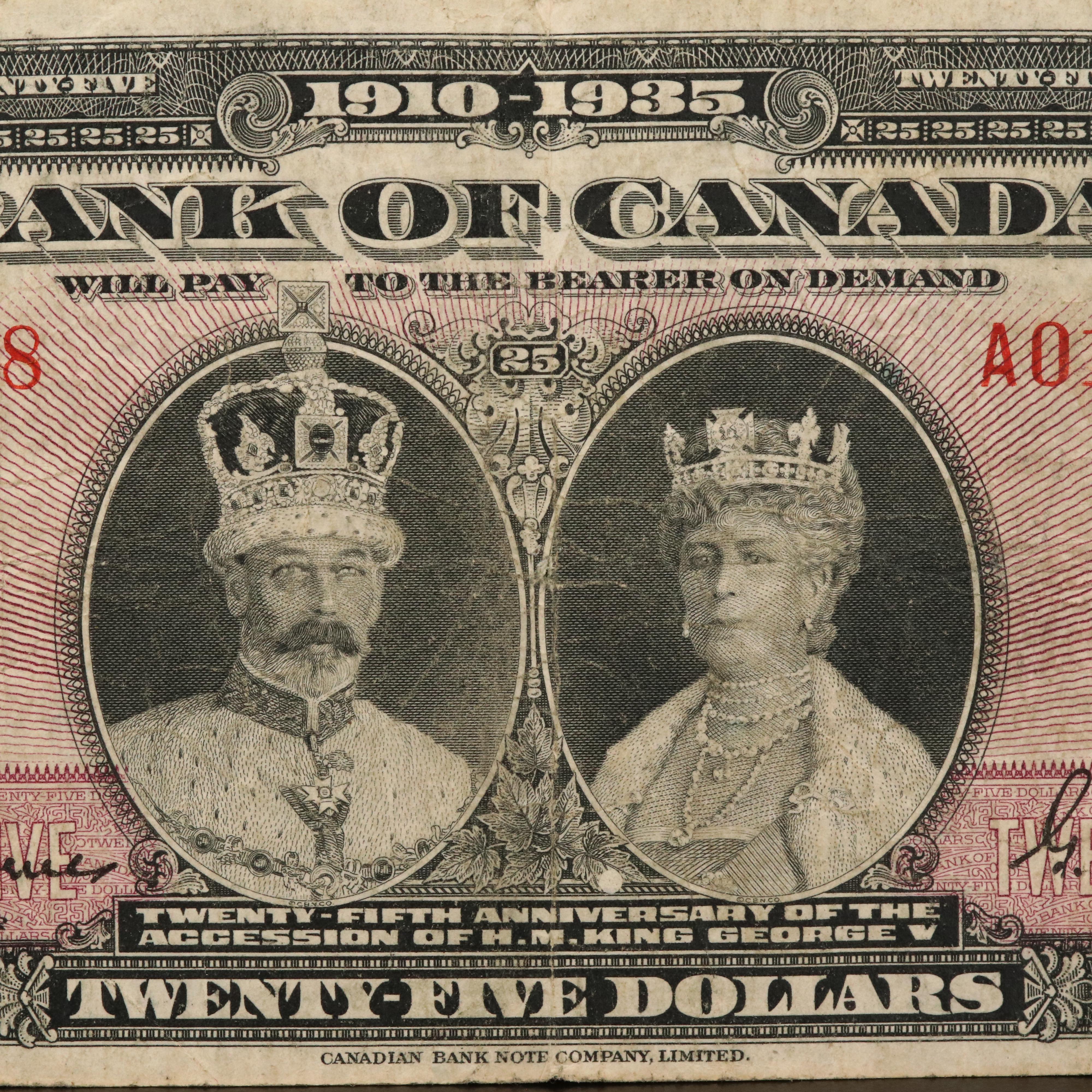 Canada 1935 Twenty-Five Dollar Note
